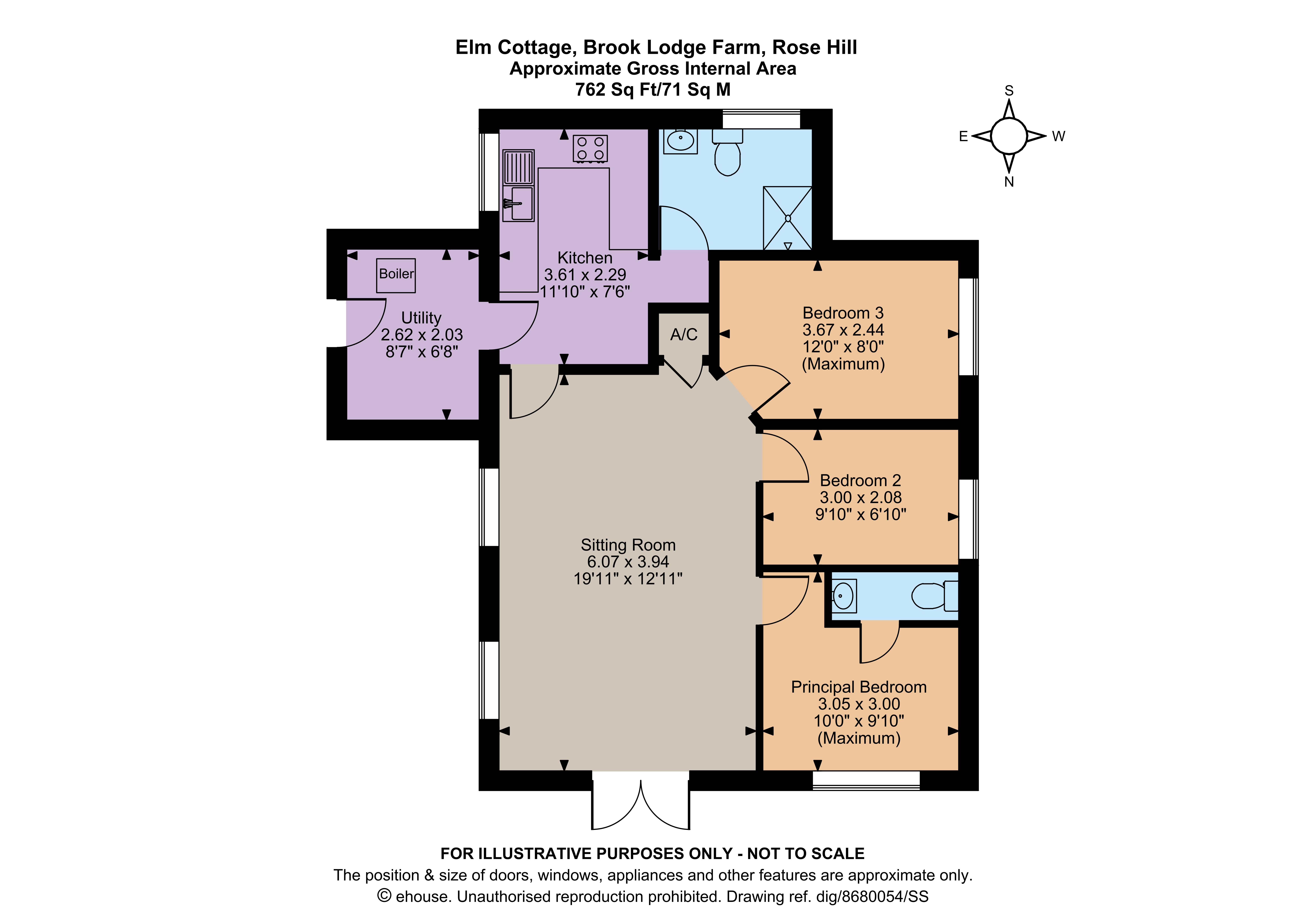 Elm Cottage,, Brook Lodge Farm, Uckfield floorplan