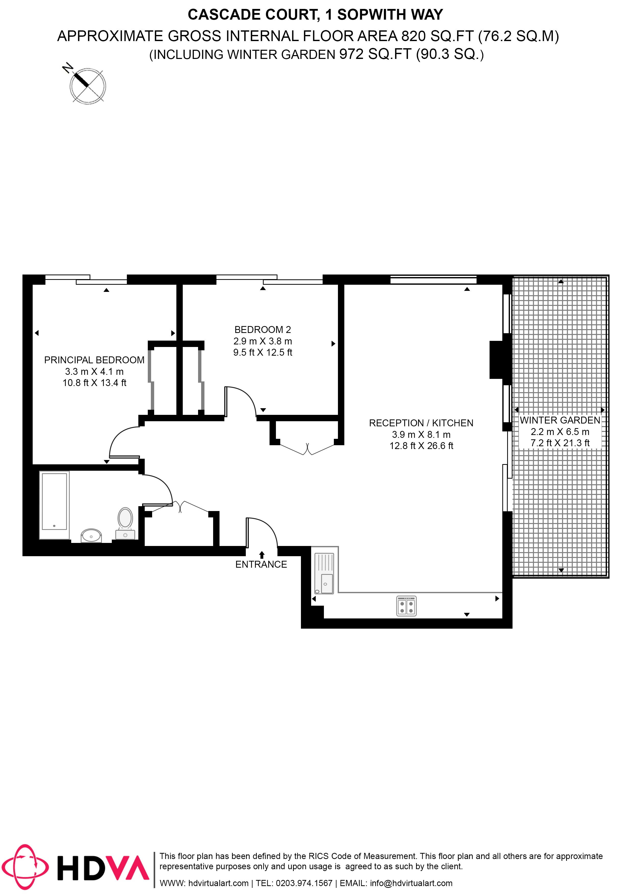 Apartment 65, Cascade Court, 1, Sopwith Way, London floorplan