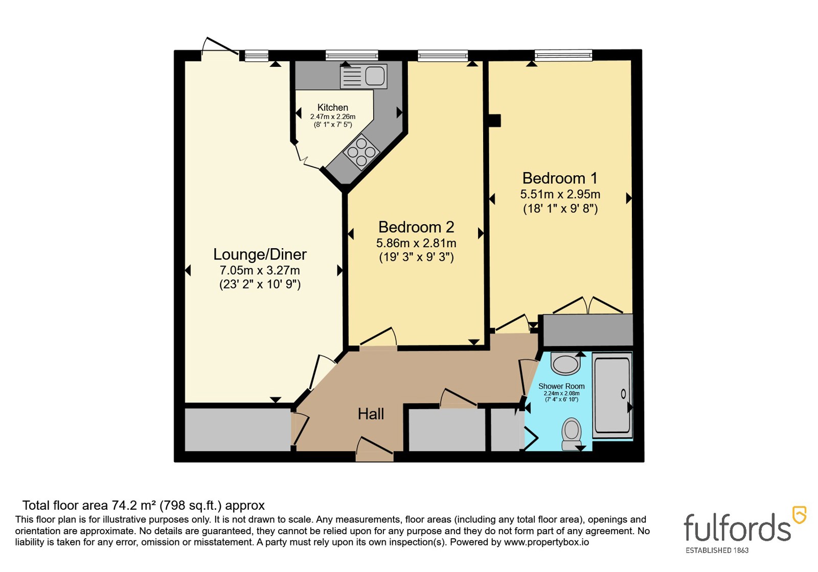 1, Cypress Court, 47, Fisher Street, Devon floorplan