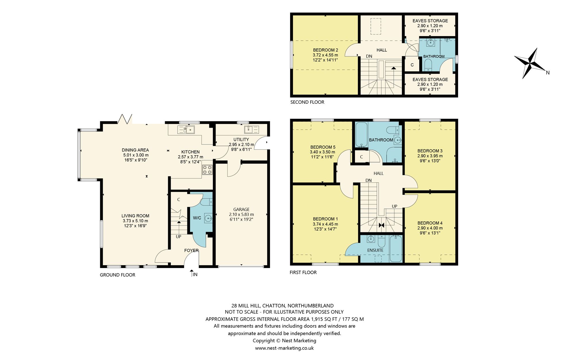 Mill Rise, 28 Mill Hill, Alnwick floorplan
