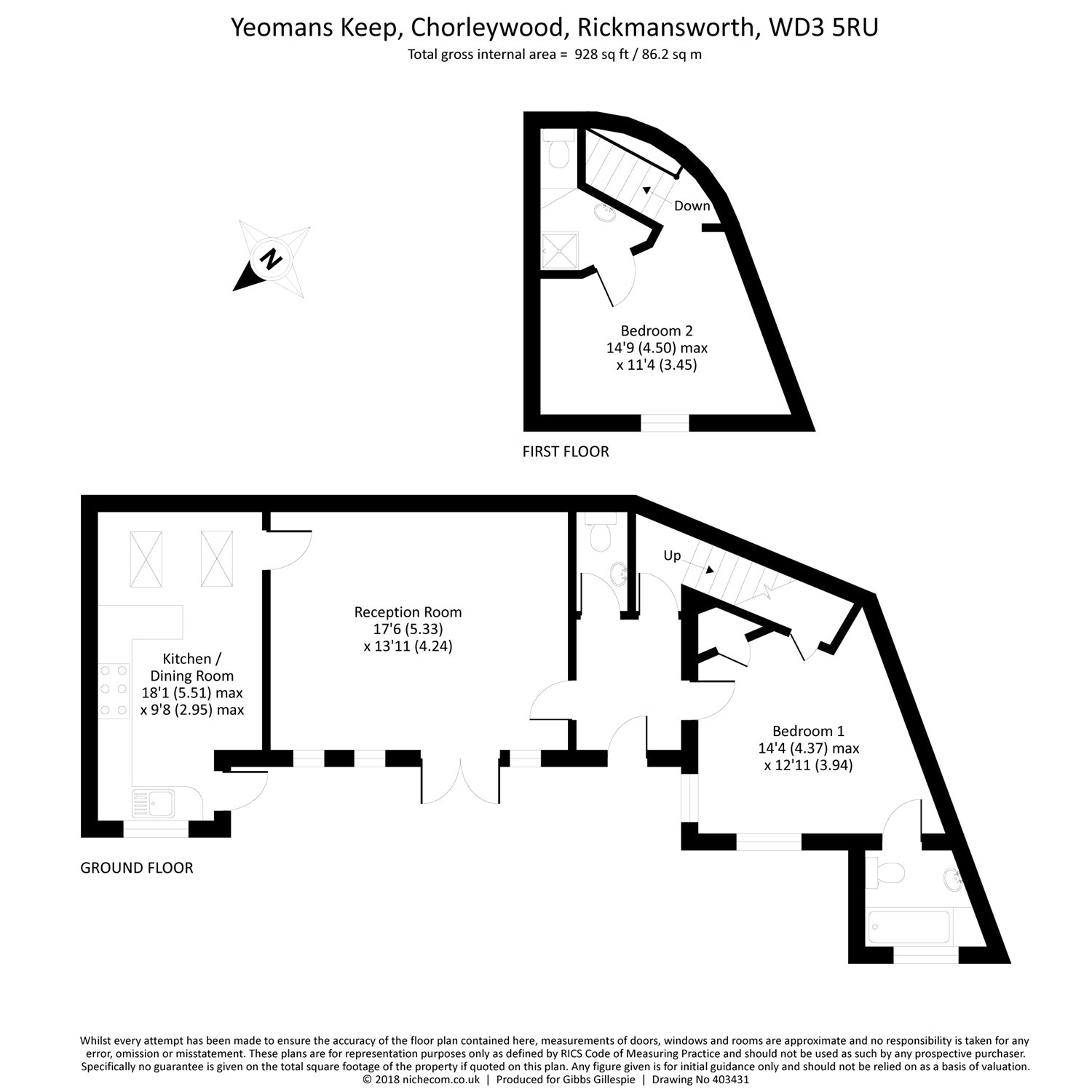 2 Bedrooms Semi-detached house for sale in Yeomans Keep, Chorleywood, Rickmansworth, Hertfordshire WD3