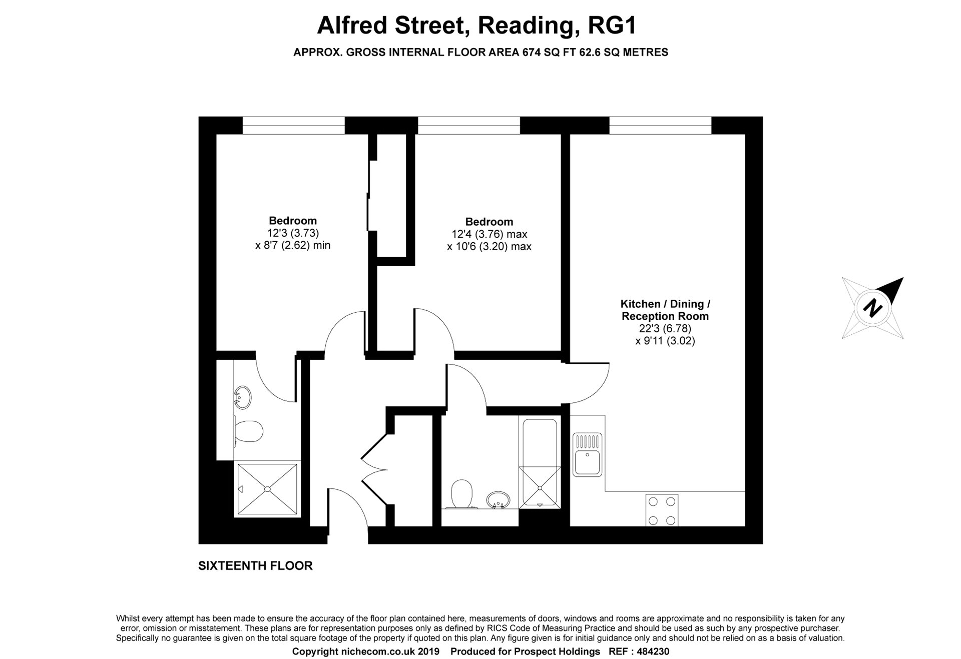 2 Bedrooms Flat to rent in Hewitt, 40 Alfred Street, Reading, Berkshire RG1