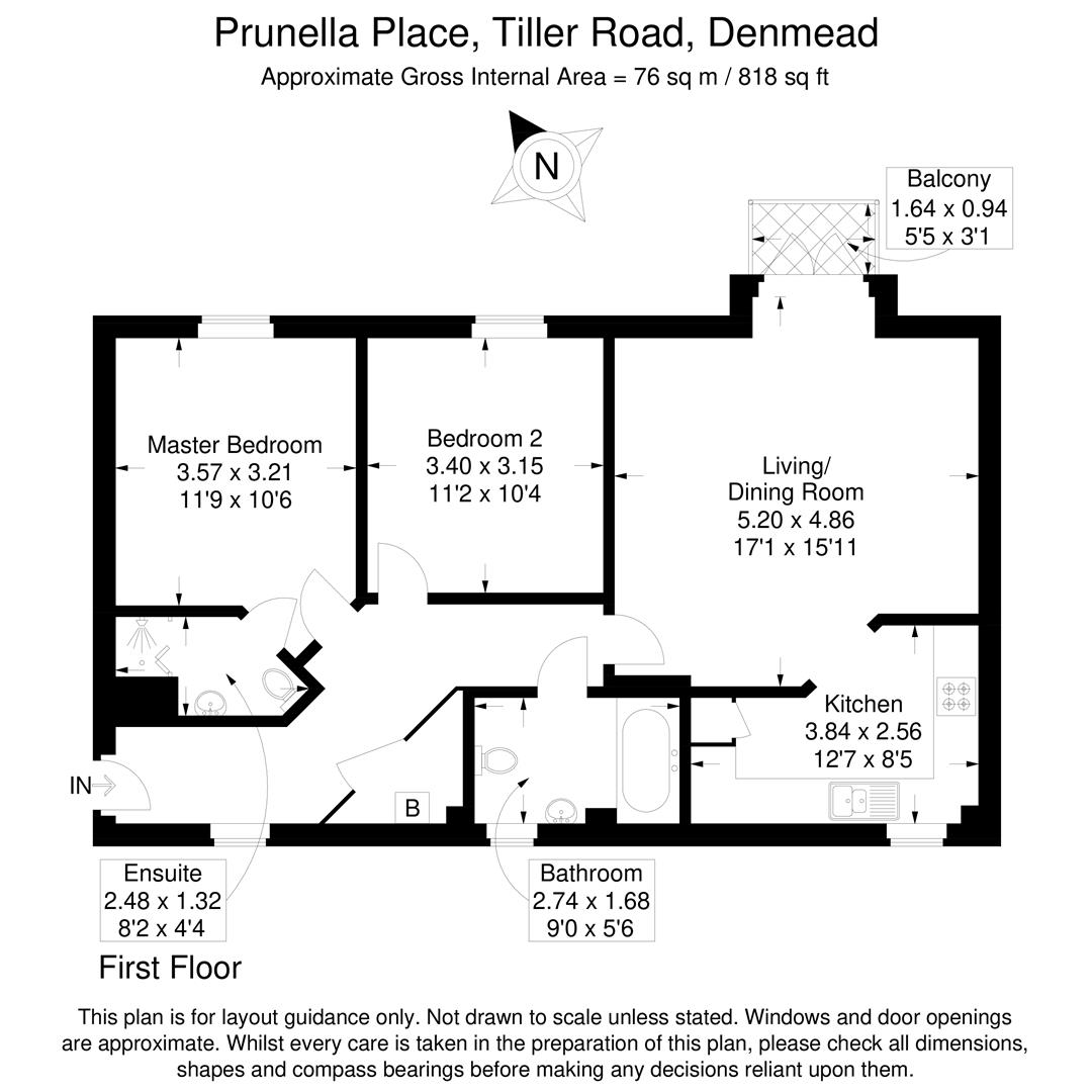 4 Prunella Place, Tiller Road, Waterlooville floorplan