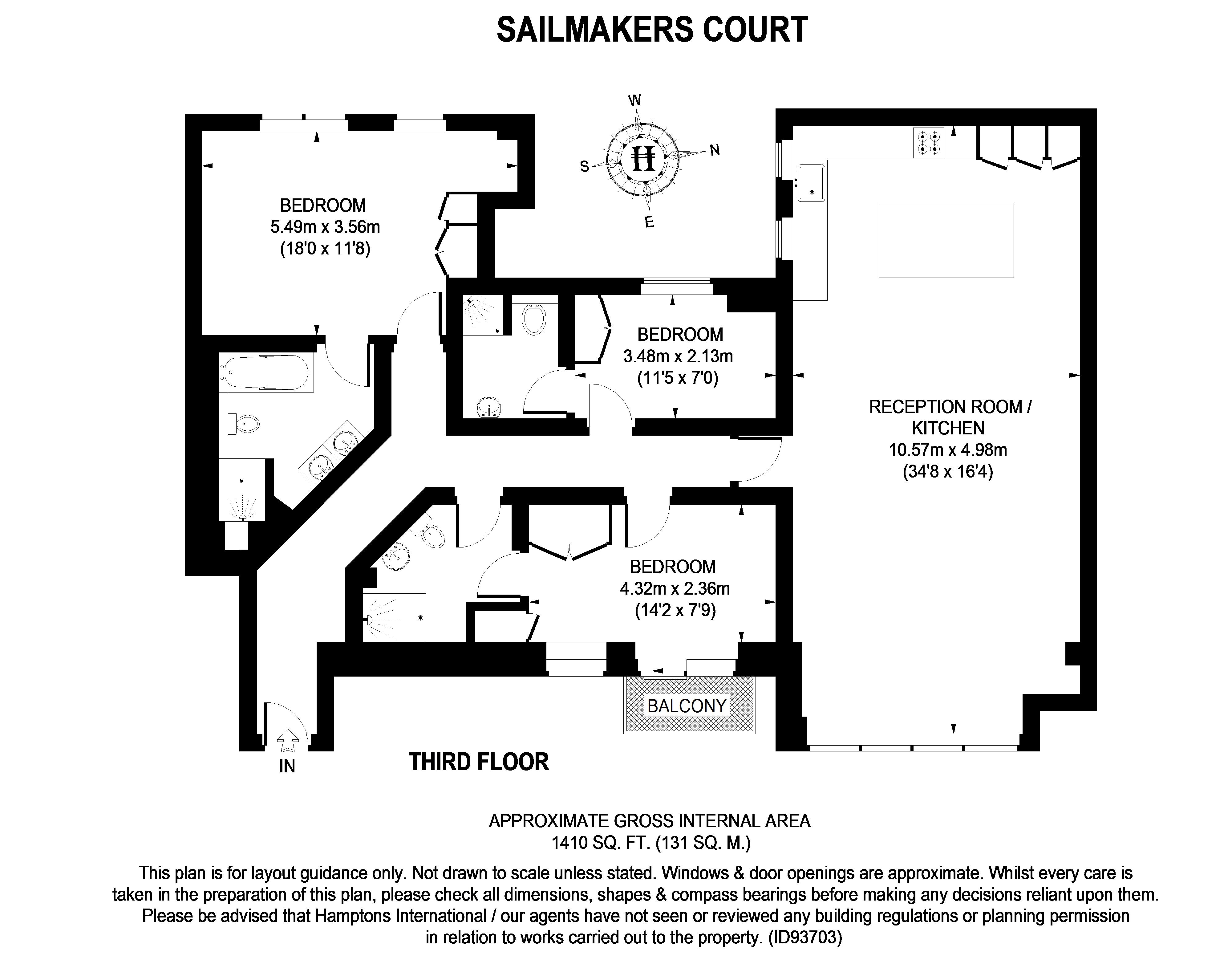 3 Bedrooms Flat to rent in William Morris Way, London SW6