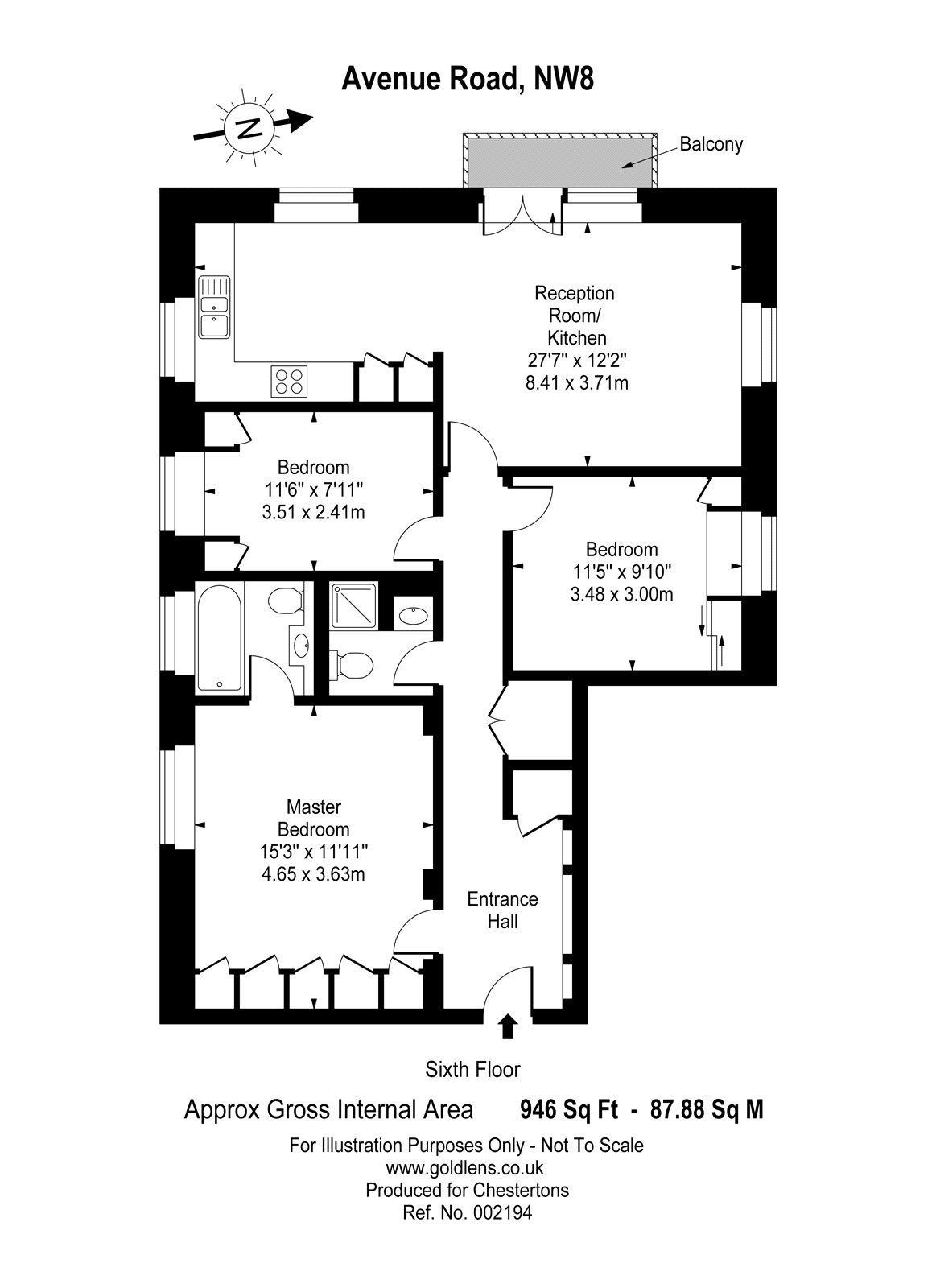 3 Bedrooms Flat to rent in Avenue Road, London NW8