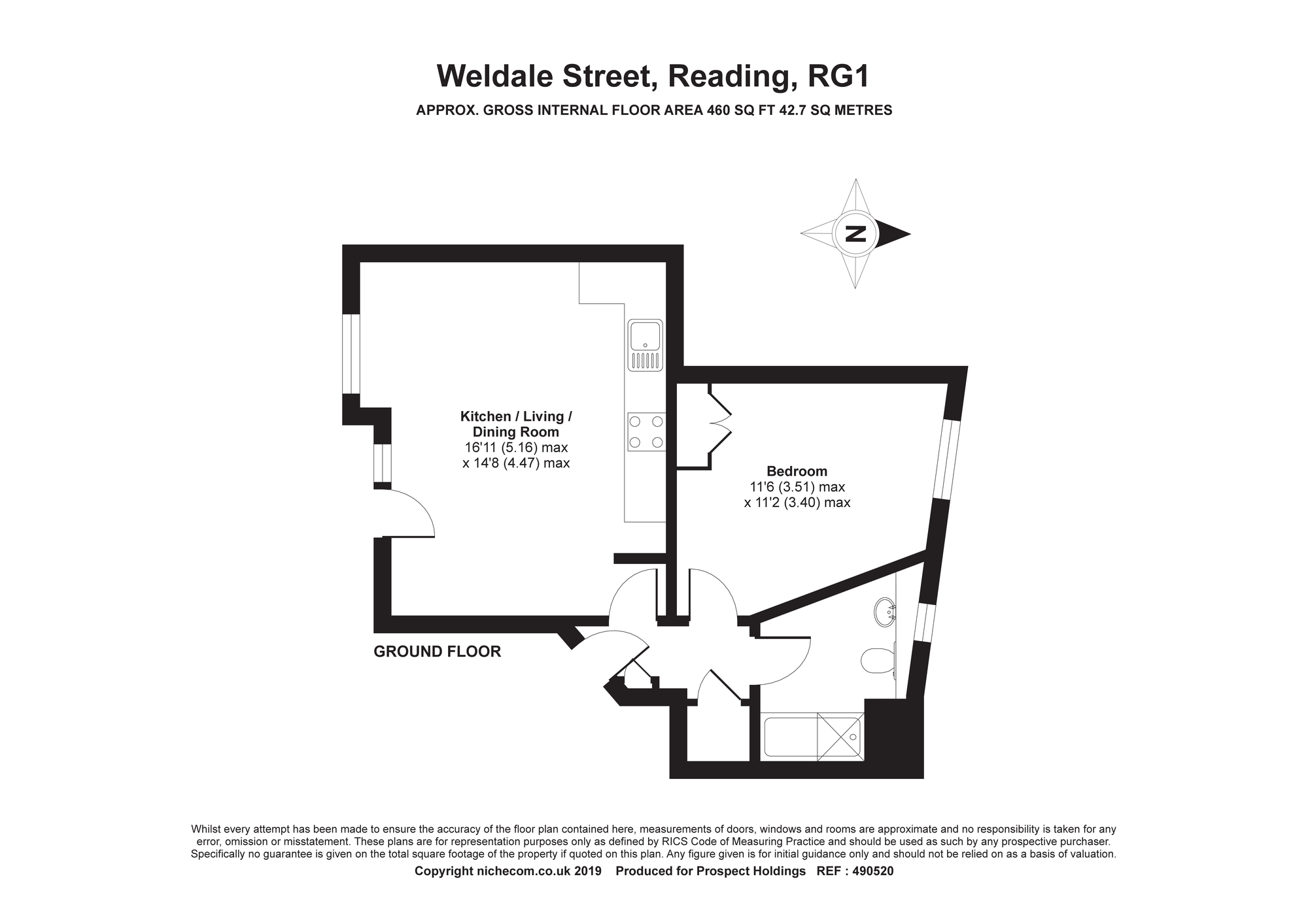 1 Bedrooms Flat for sale in Weldale Street, Reading, Berkshire RG1