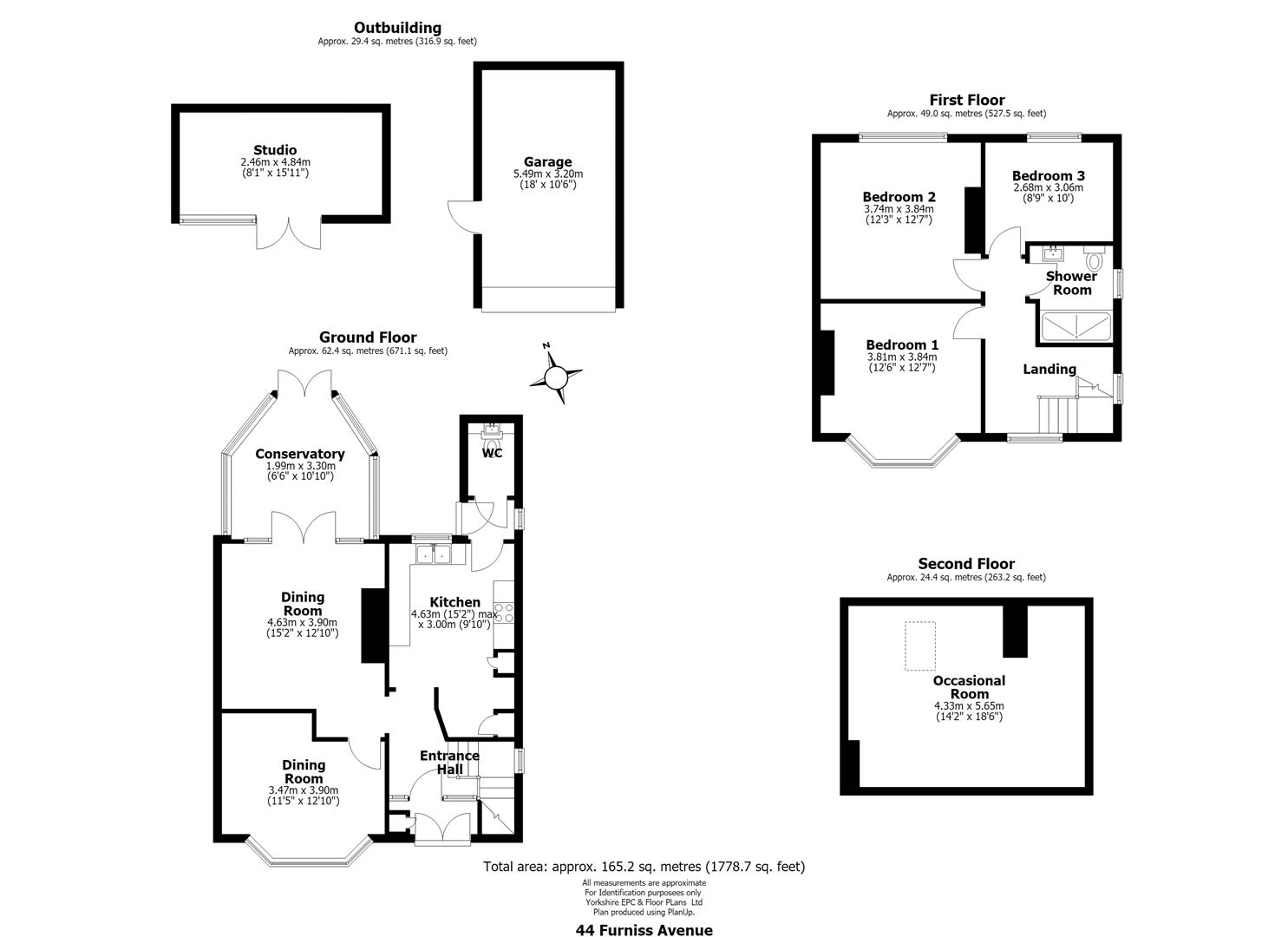 44, Furniss Avenue, Sheffield floorplan