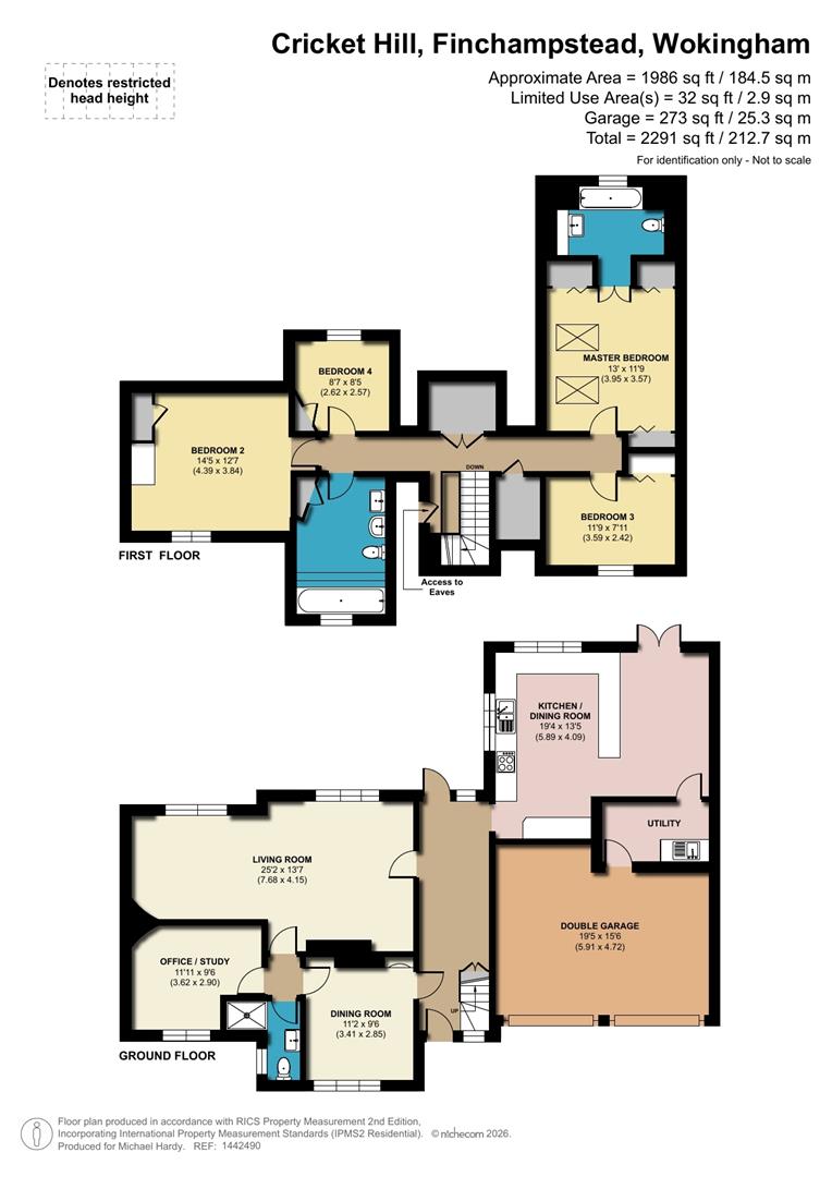 The Gables, 1, Cricket Hill, Finchampstead floorplan