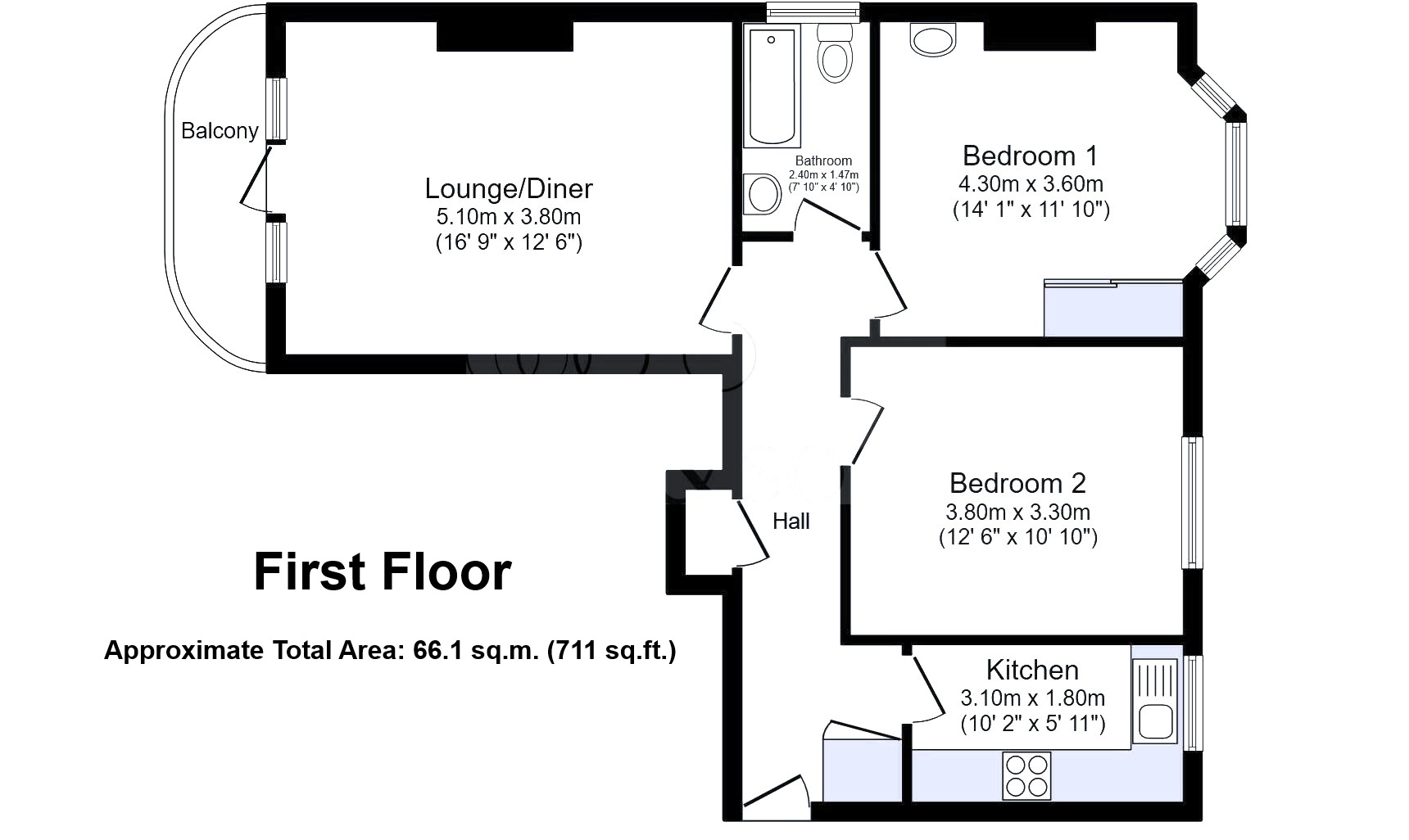 6 Teynham House, Marine Drive, Brighton floorplan