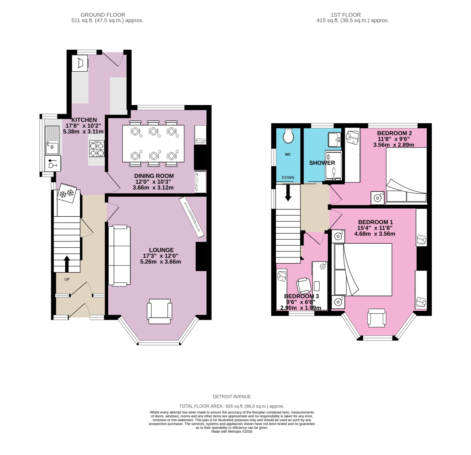 22, Detroit Avenue, Leeds floorplan