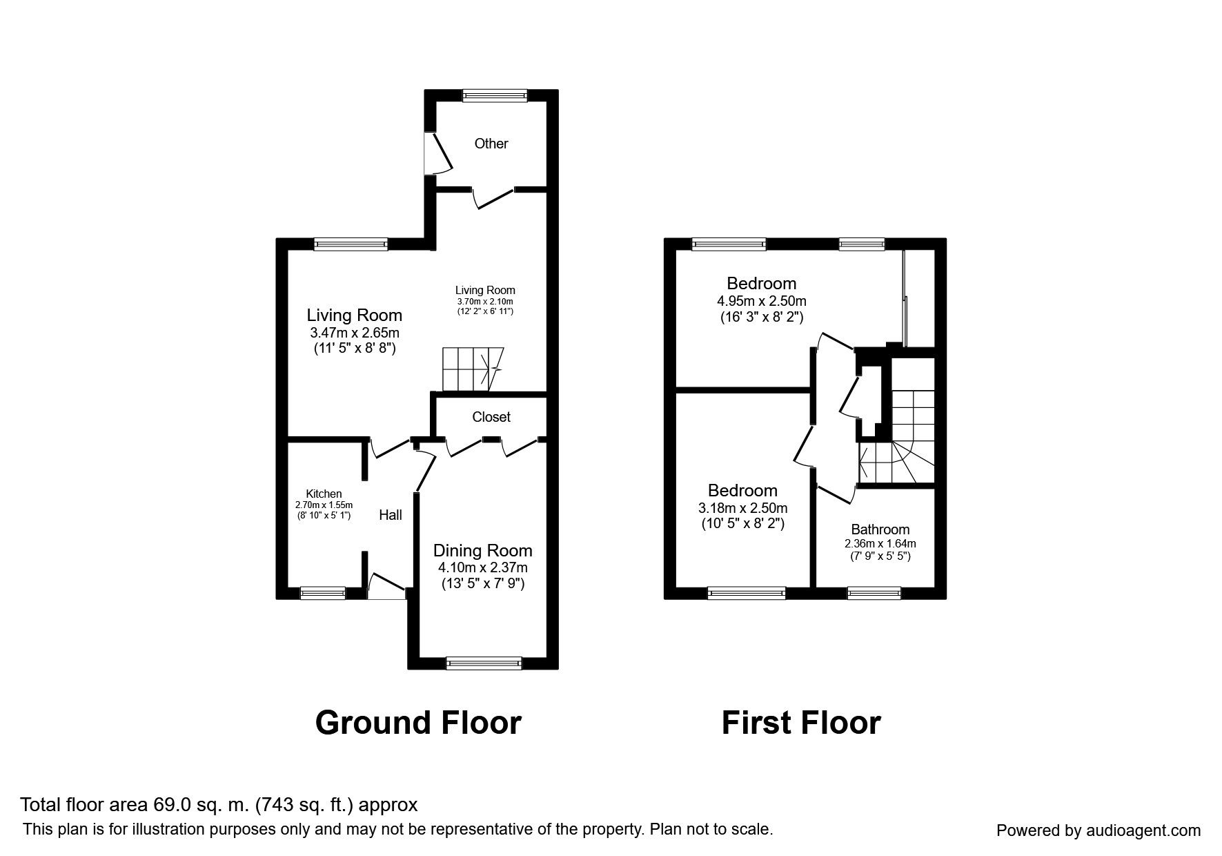 2 Bedrooms Semi-detached house to rent in Marston Walk, Normanton WF6