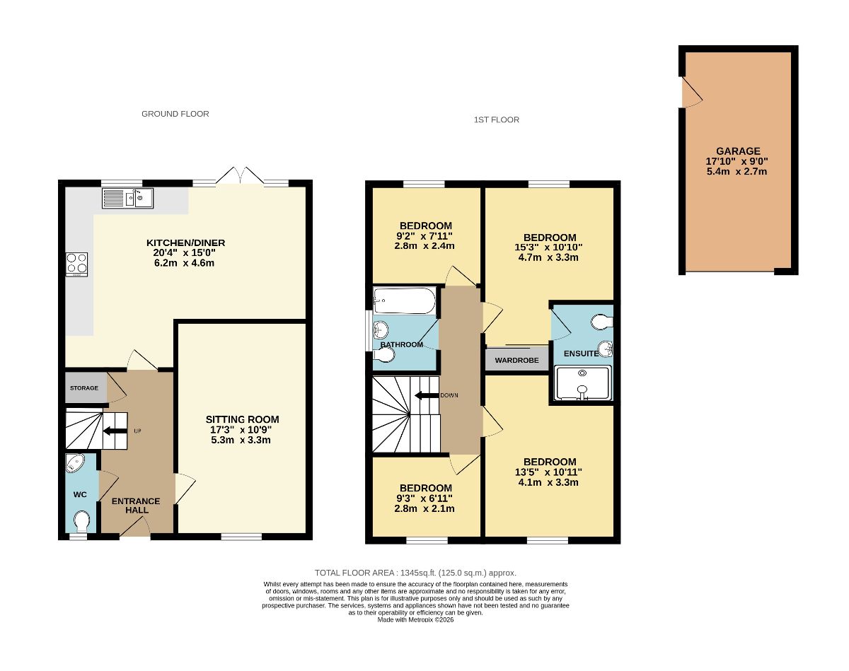 61 Sentinel Close, Worcester floorplan