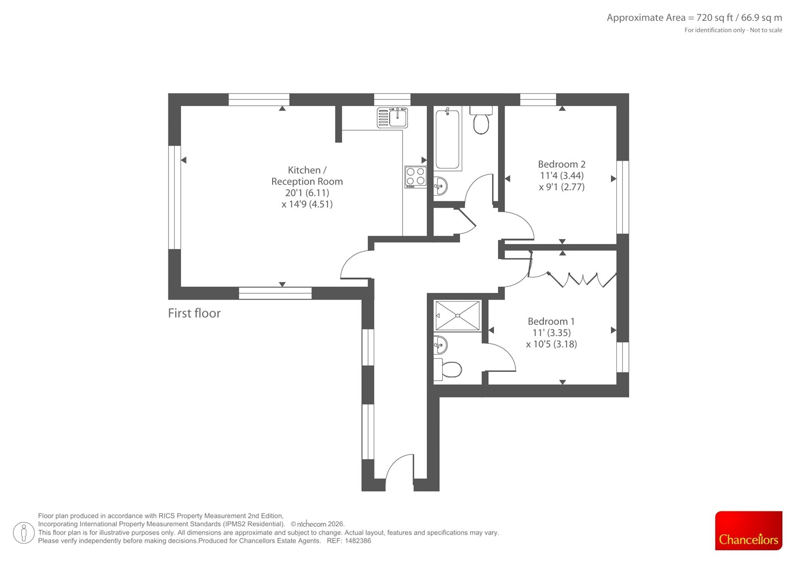 11, Bakersgate Gardens, Woking floorplan