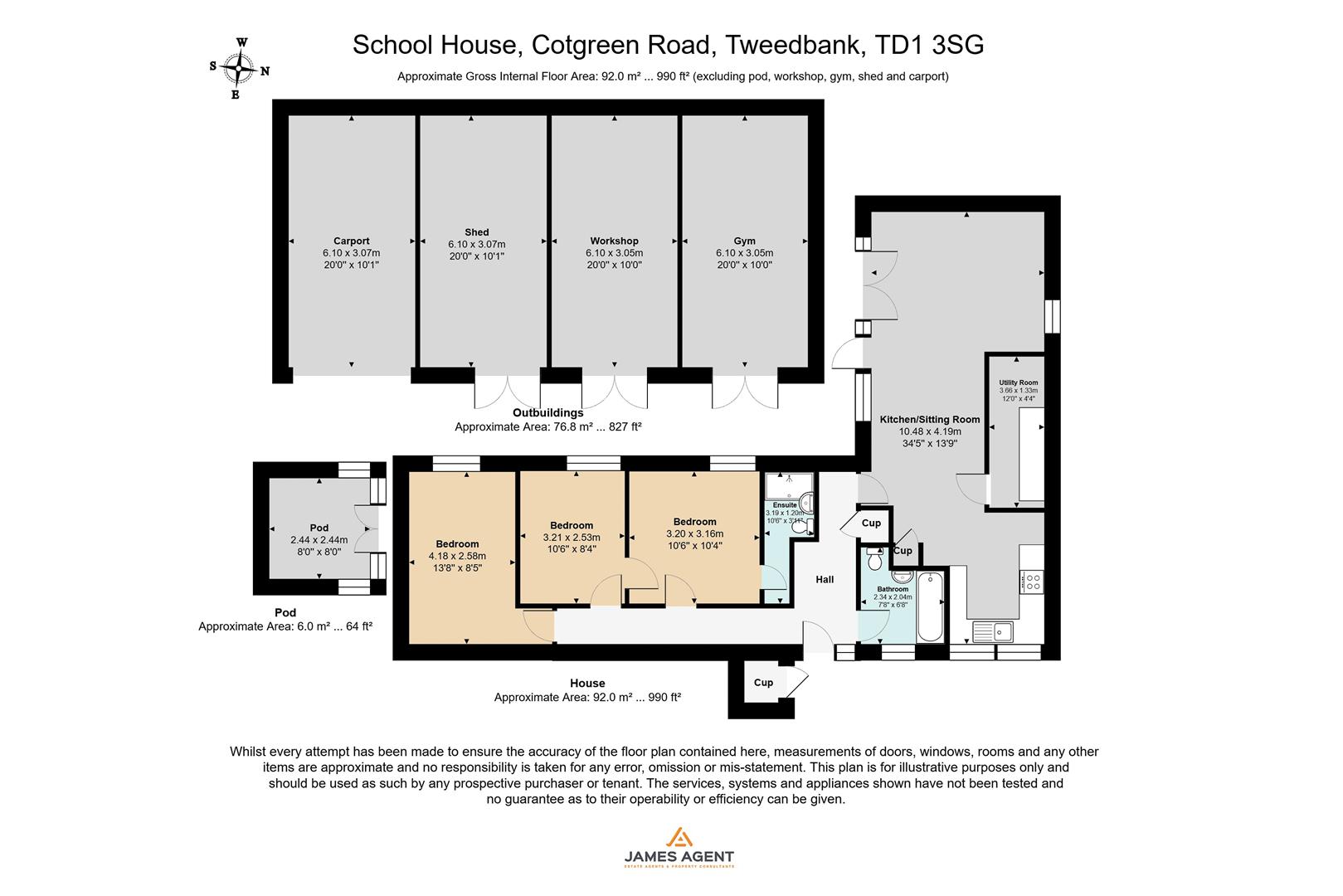 School House, Cotgreen Road, Galashiels floorplan