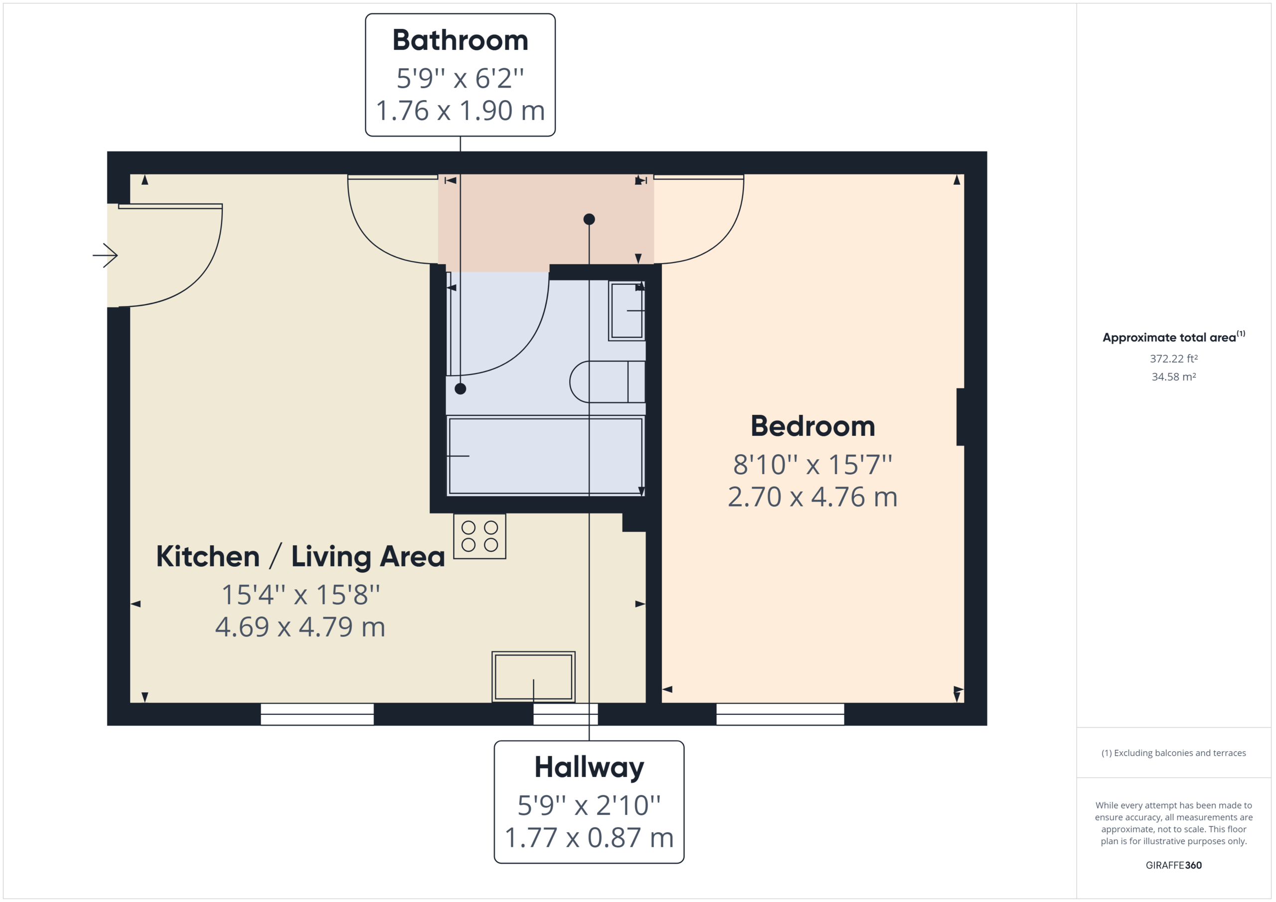207c Cherry Hinton Road, Cambridge floorplan