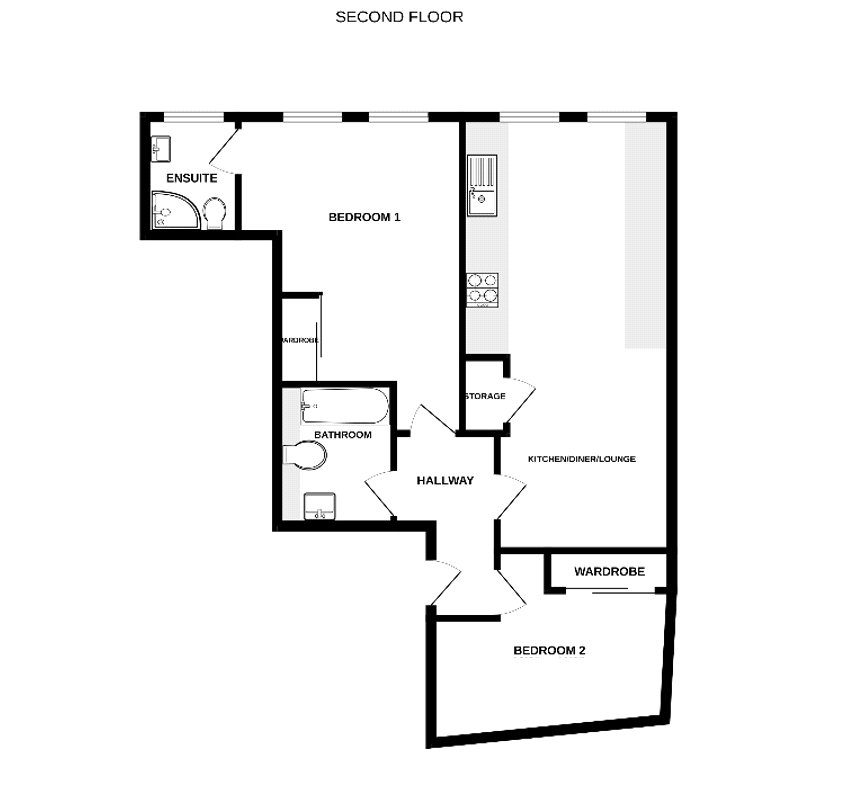 3 The London Street Apartments 12A,, London Street, Hampshire floorplan