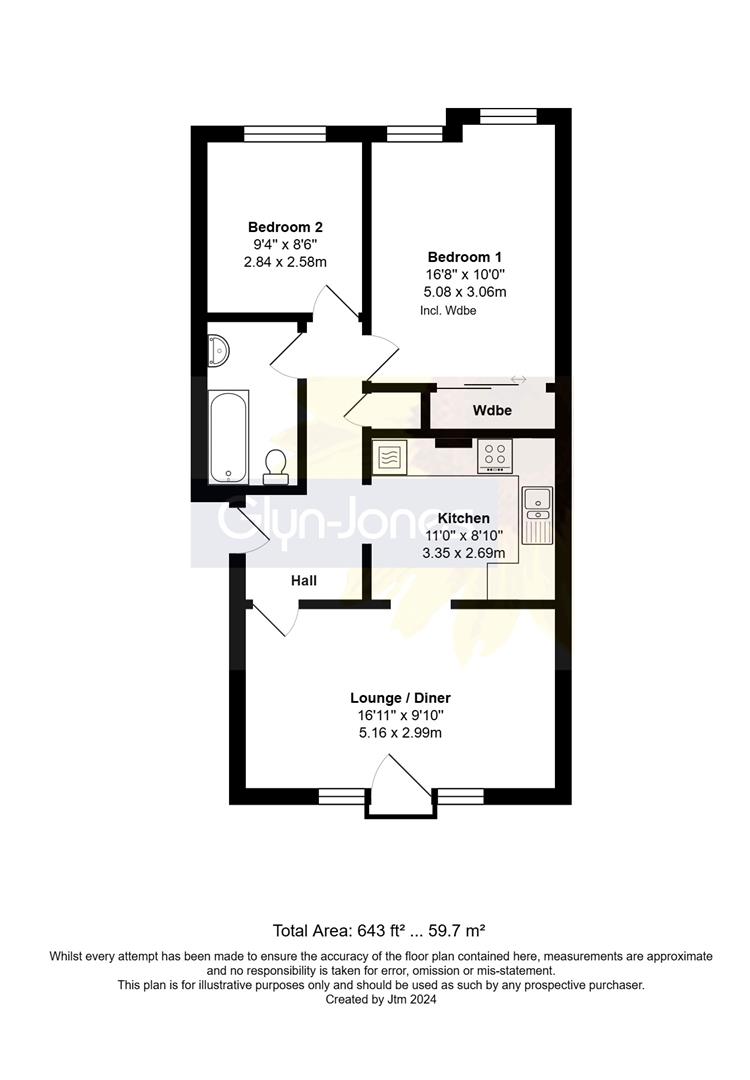 Flat 8 Antonia Court, Terminus Road, Littlehampton floorplan