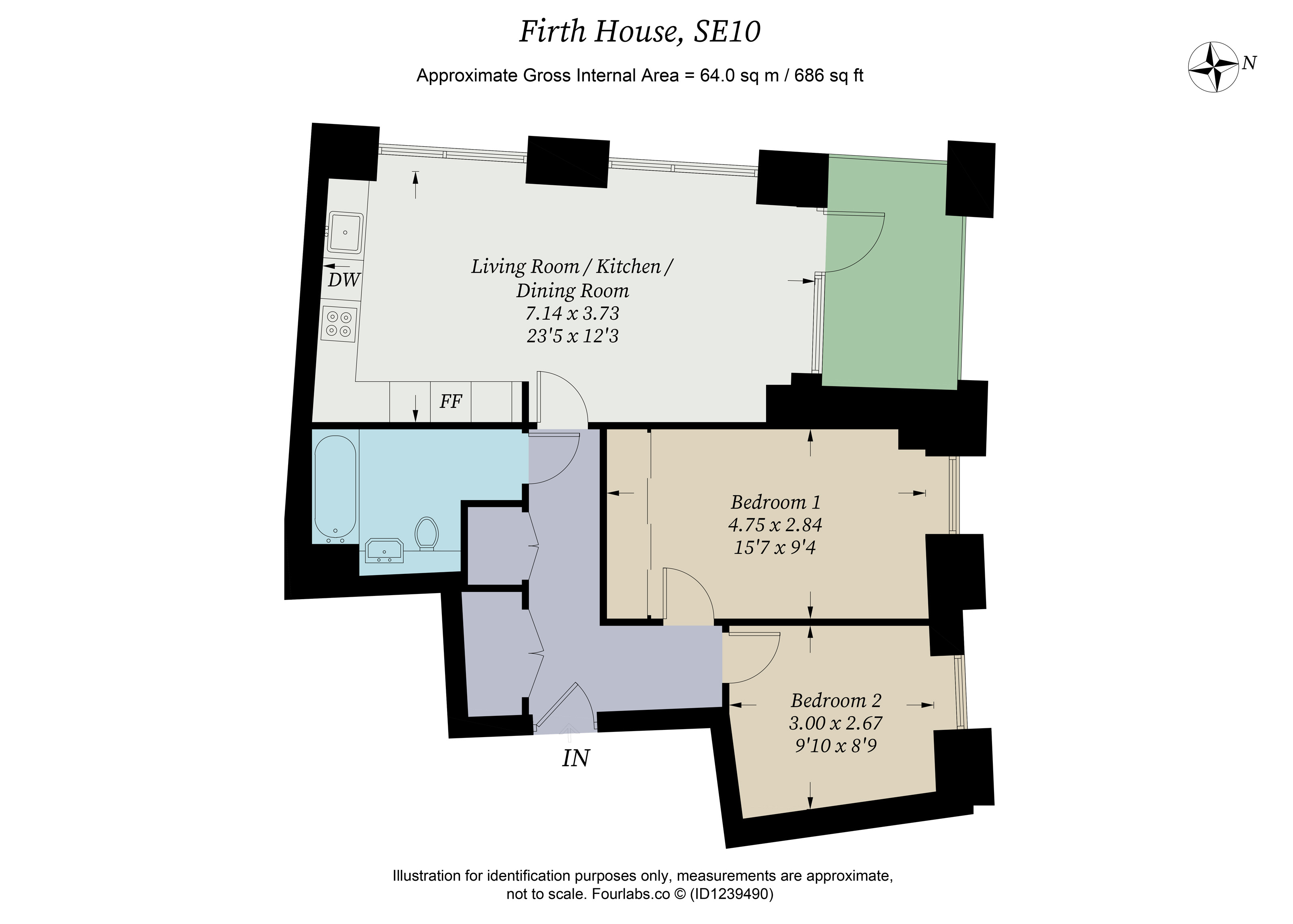 20, Firth House, Juniper Crescent, London floorplan