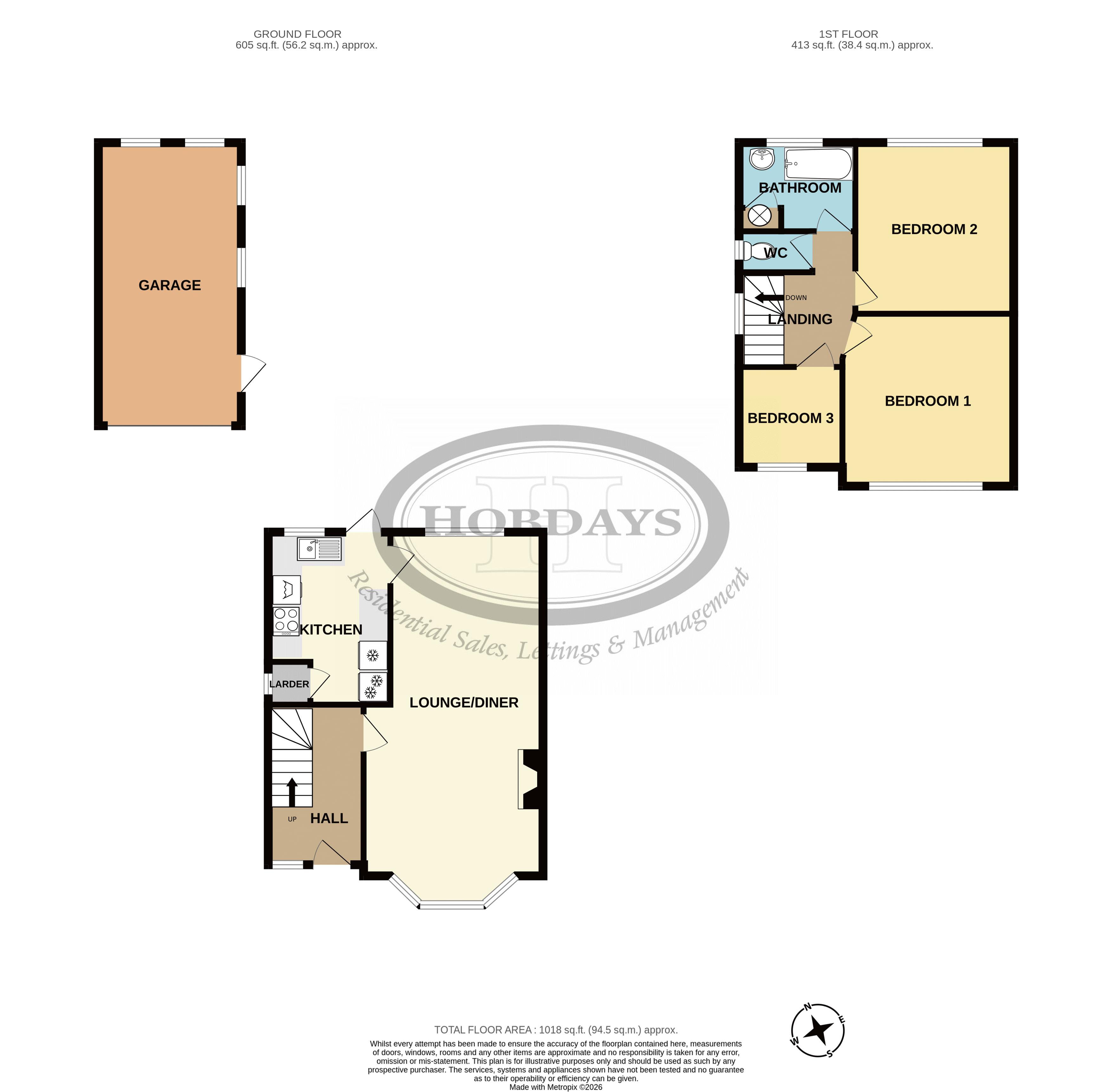 35, Wroxham Gardens, Potters Bar floorplan