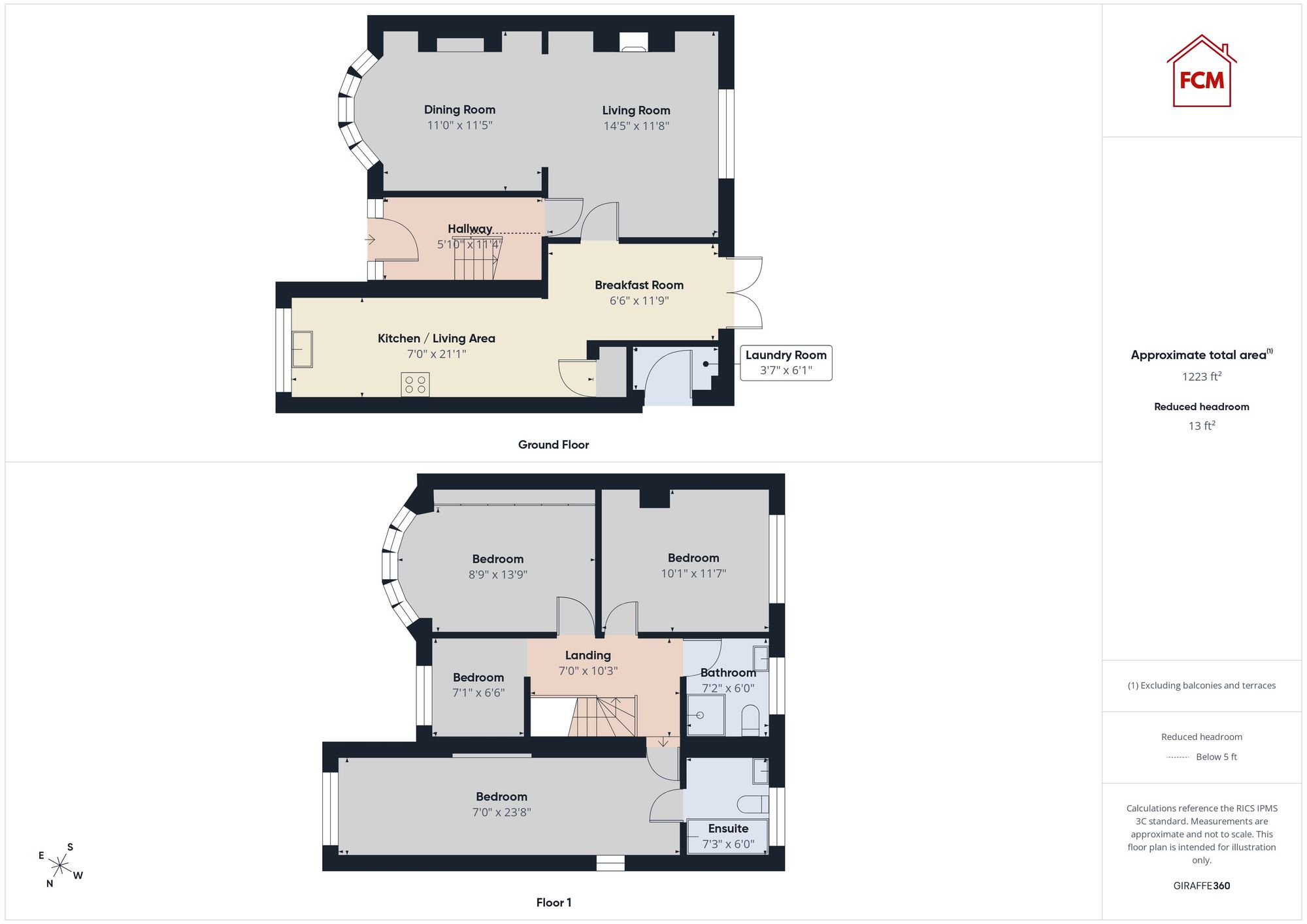 1 Pendle Drive, Whitehaven floorplan