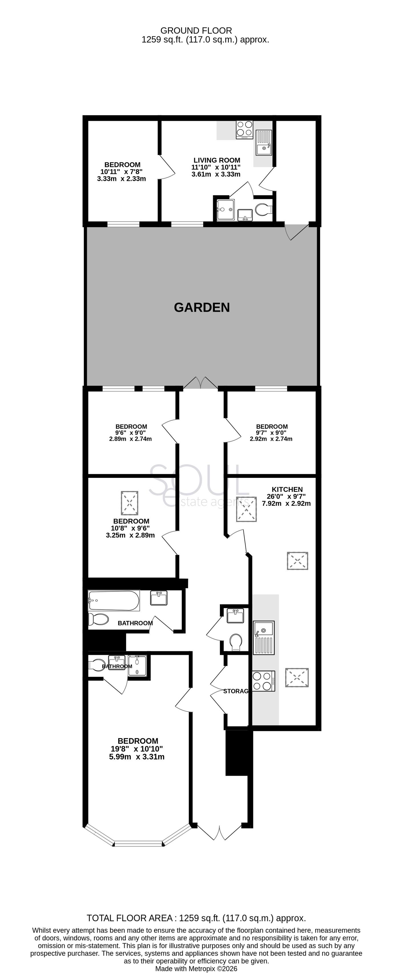 101, Epsom Road, Sutton floorplan