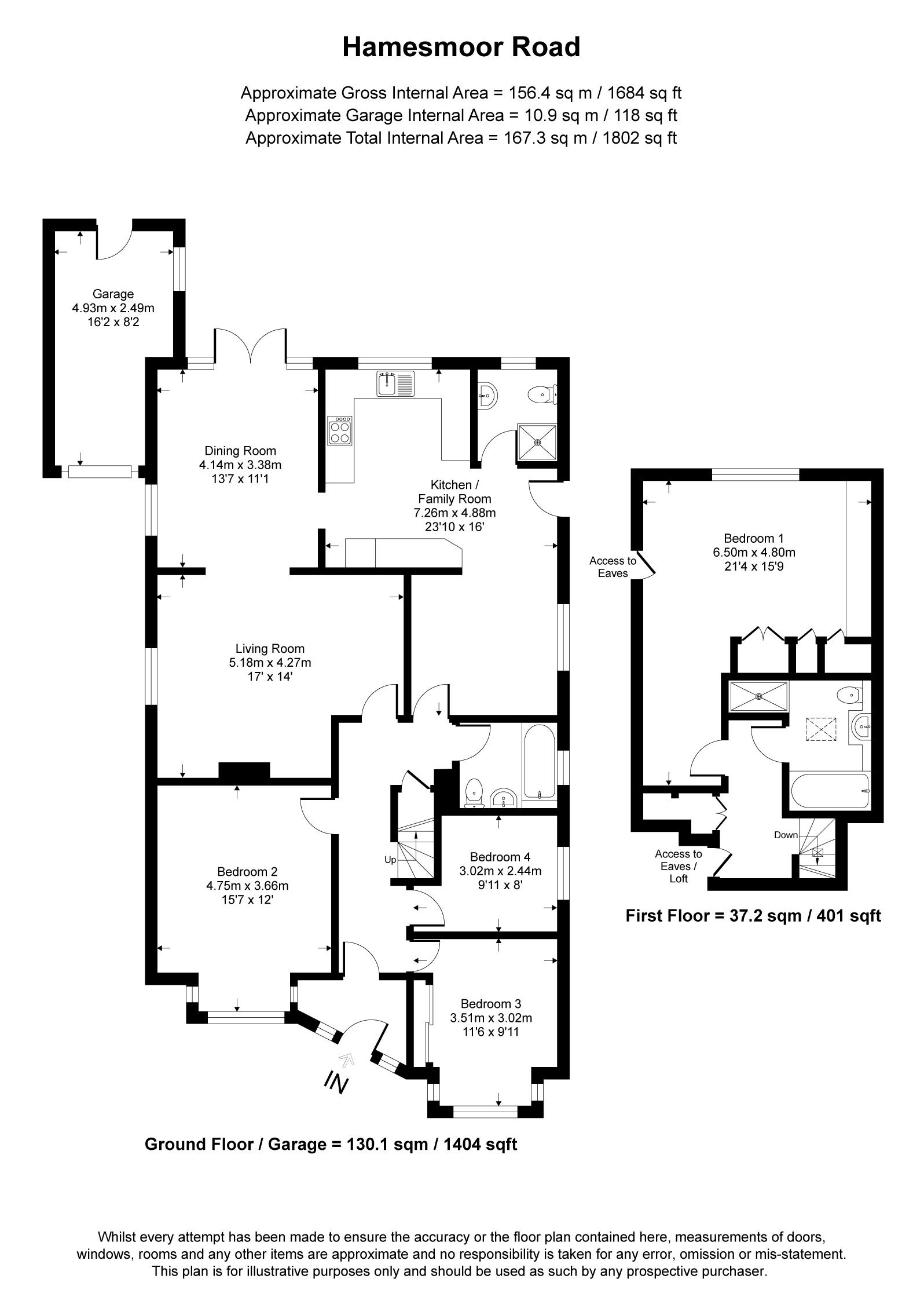 14, Hamesmoor Road, Camberley floorplan