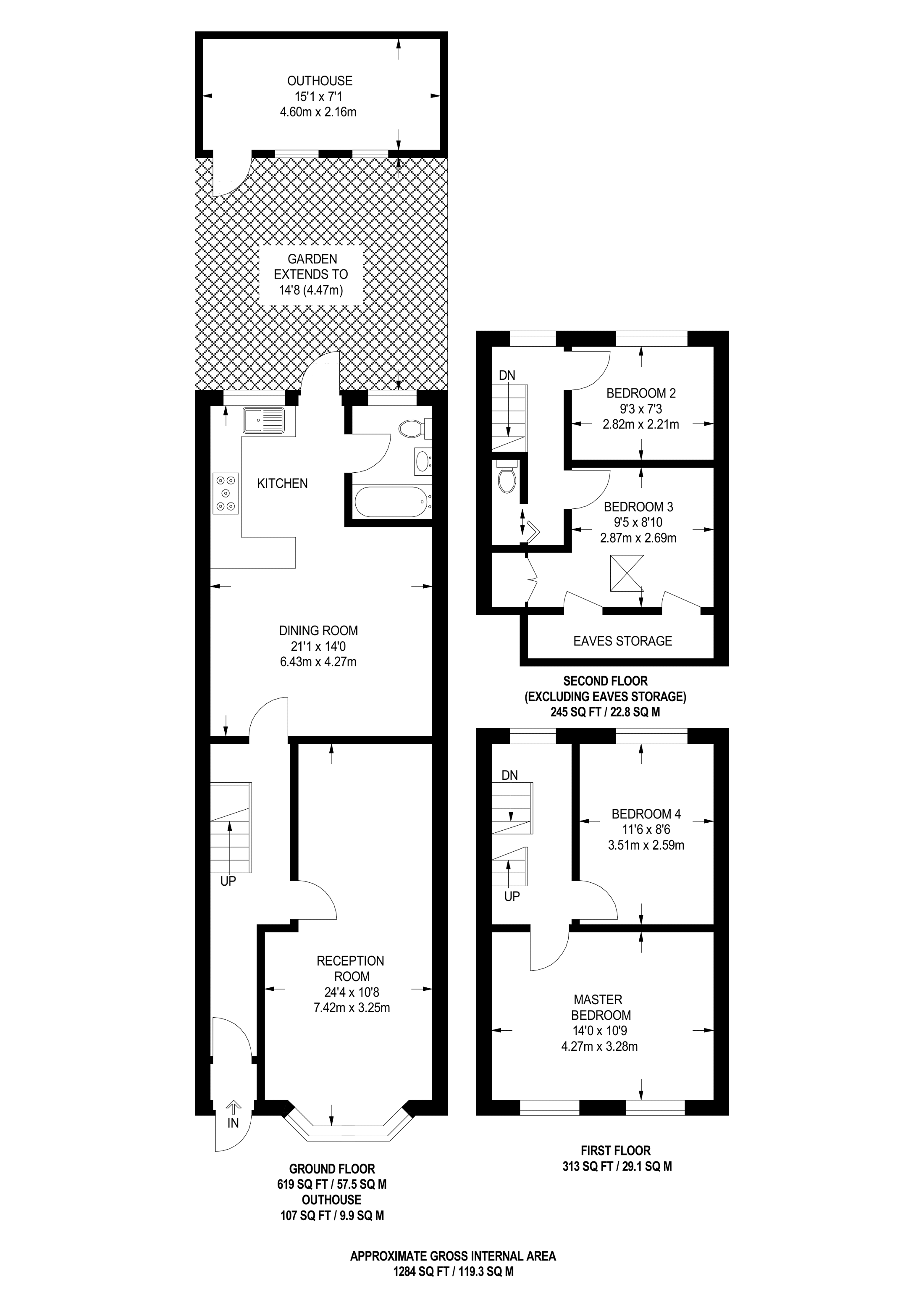 4 bed terraced house for sale in Springfield Road, Walthamstow, London
