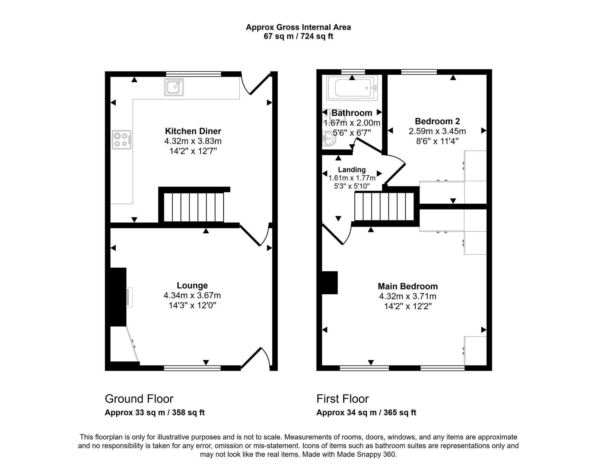 443 Bickershaw Lane, Wigan floorplan