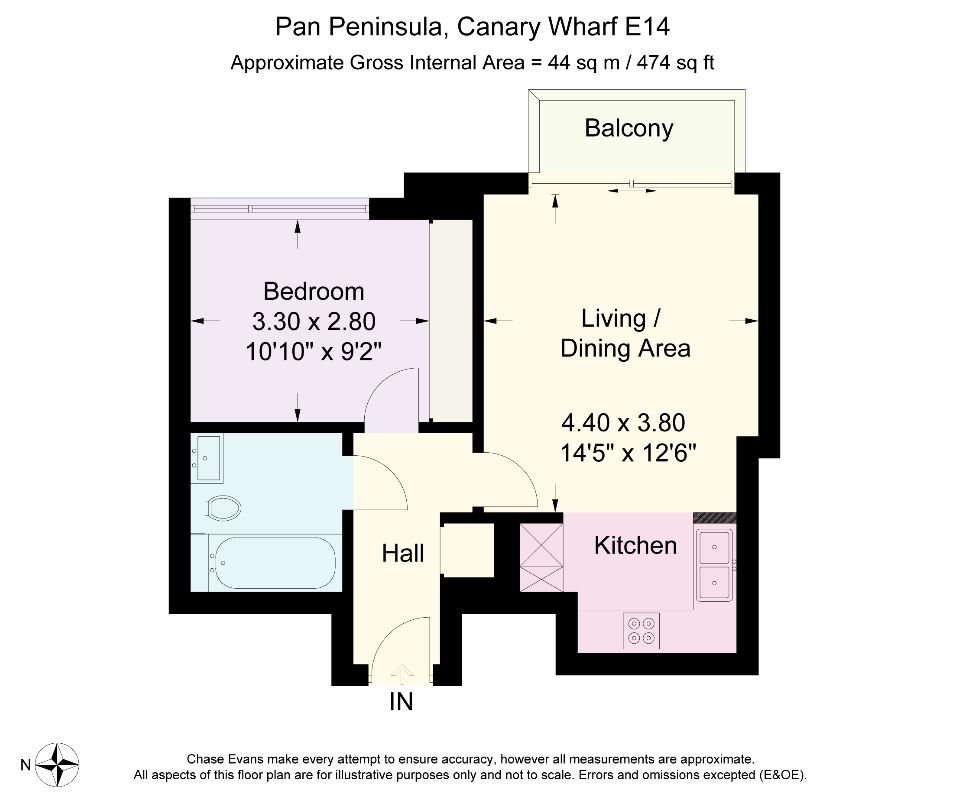 1 Bedrooms Flat to rent in Pan Peninsula Square, West Tower, Canary Wharf E14