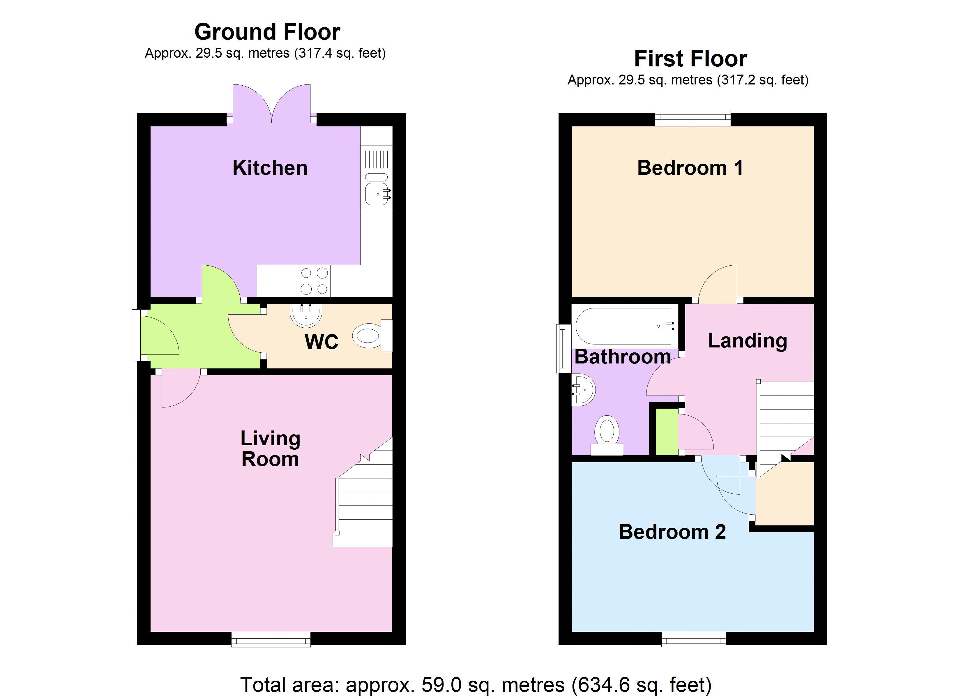 2 Bedrooms Terraced house for sale in Old School Close, Brigg DN20