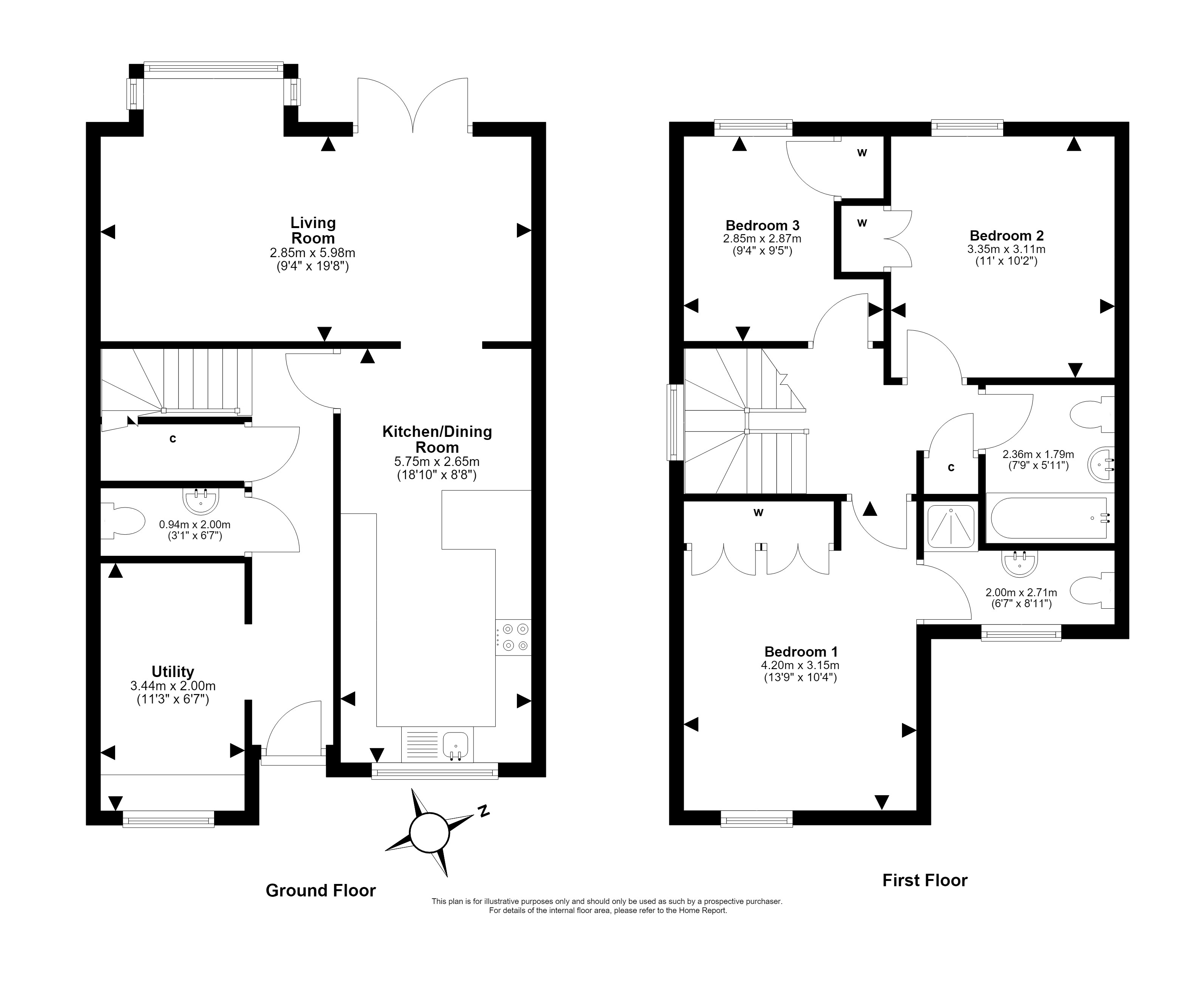 65, Laburnum Avenue, Port Seton floorplan