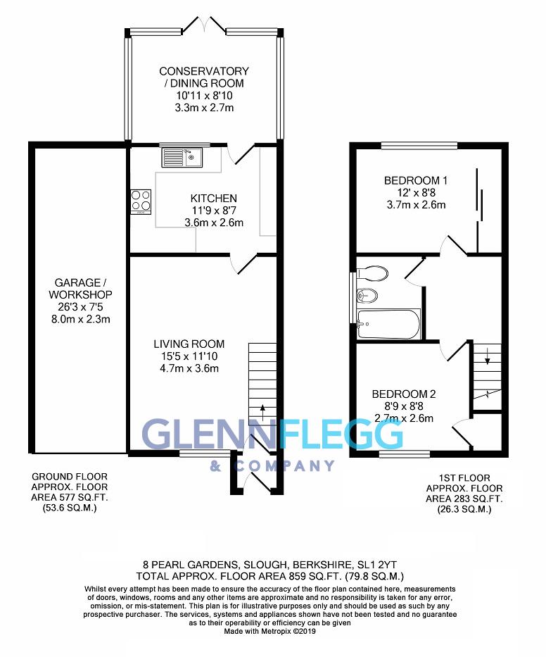 2 Bedrooms End terrace house for sale in Pearl Gardens, Cippenham, Slough SL1