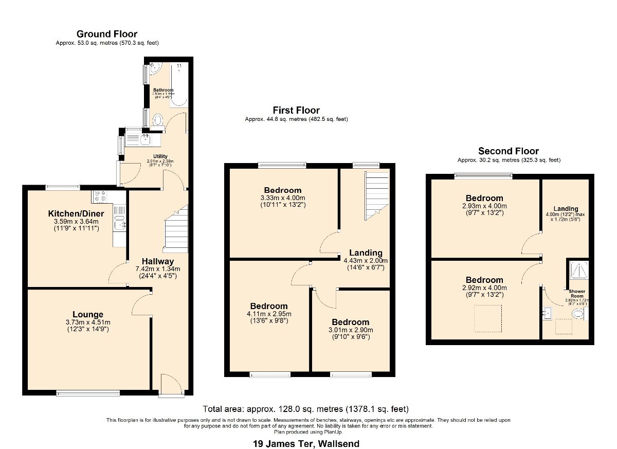19 James Terrace, Wallsend floorplan