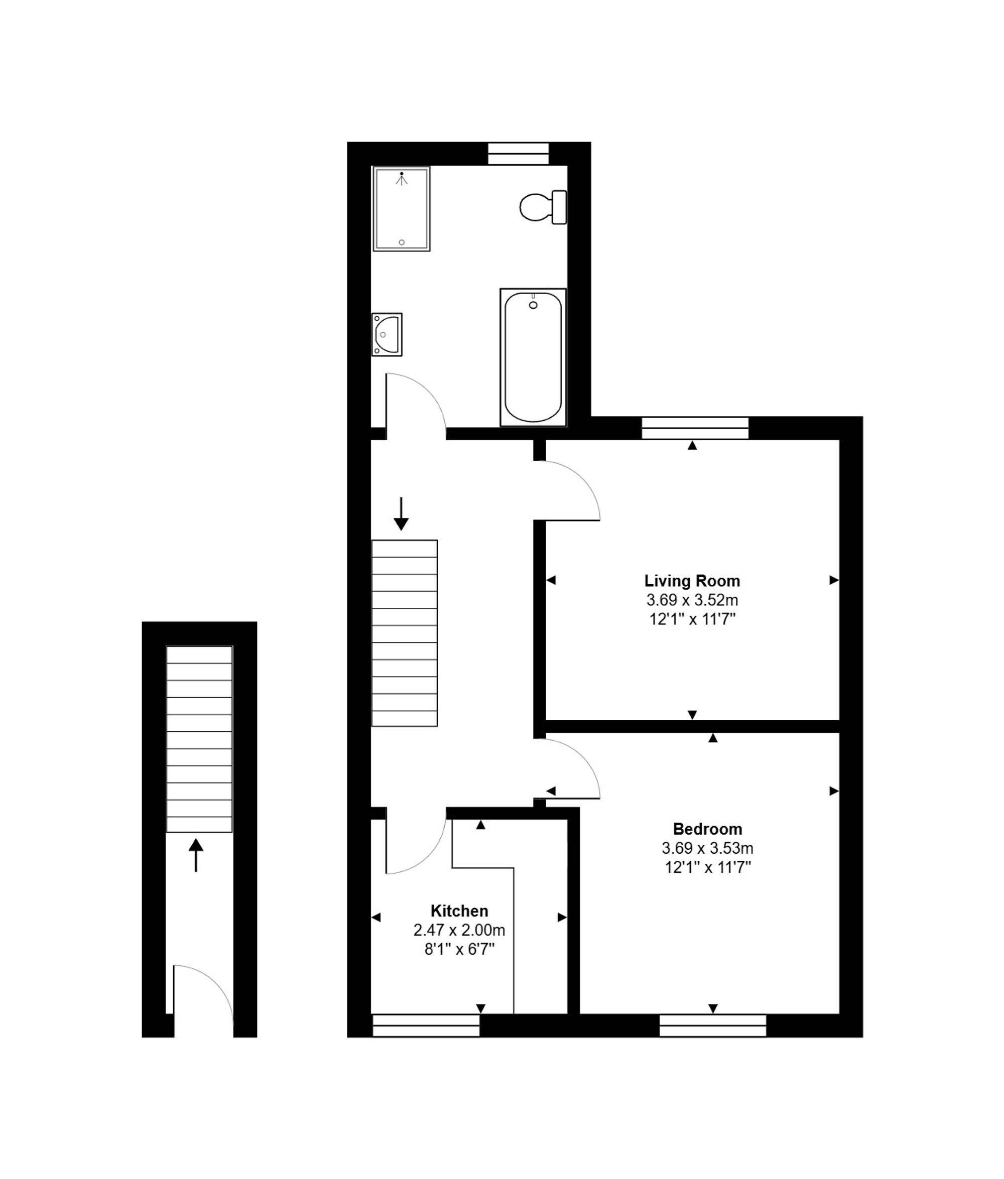 Flat 2, 19 Ingram Street, Huntingdon floorplan