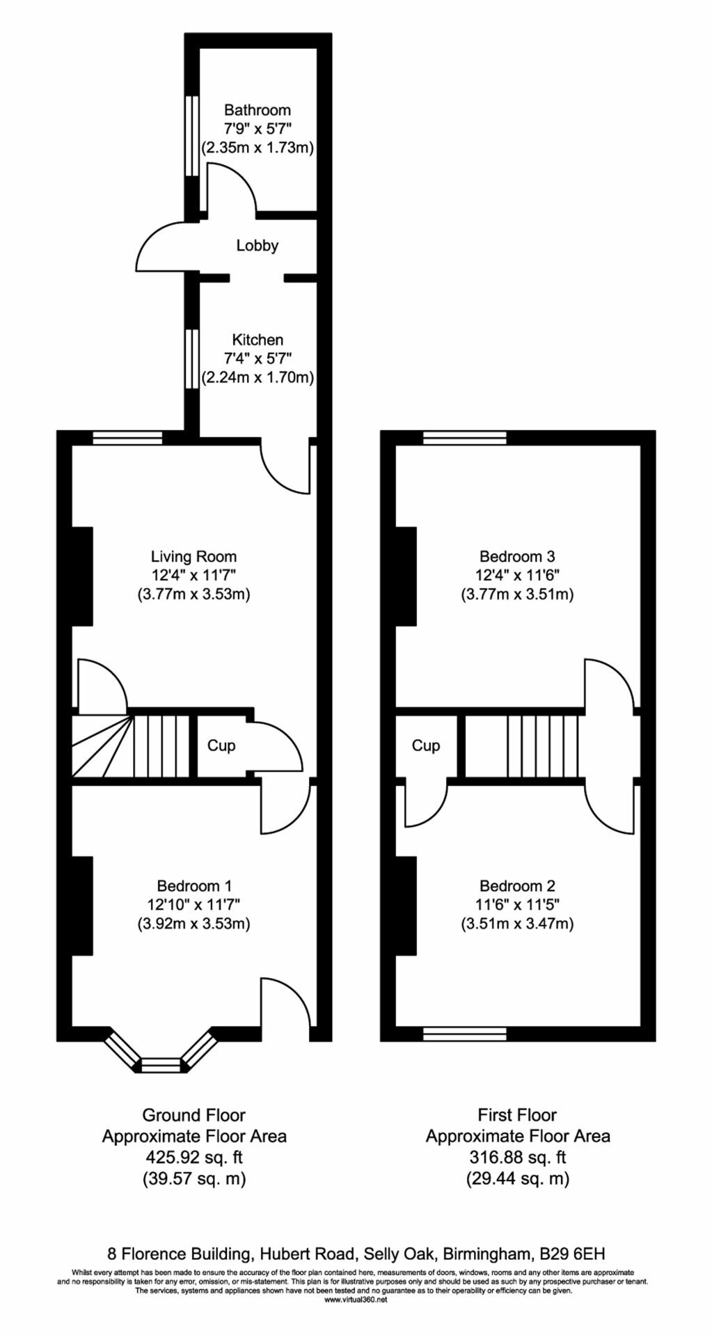 8, Florence Buildings, Selly Oak floorplan