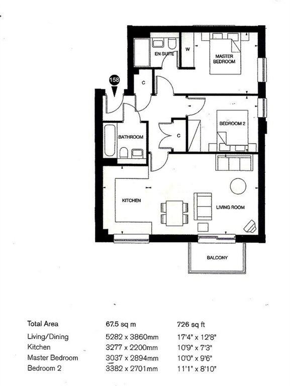 13 Churchill Court, Eden Road, Sevenoaks floorplan