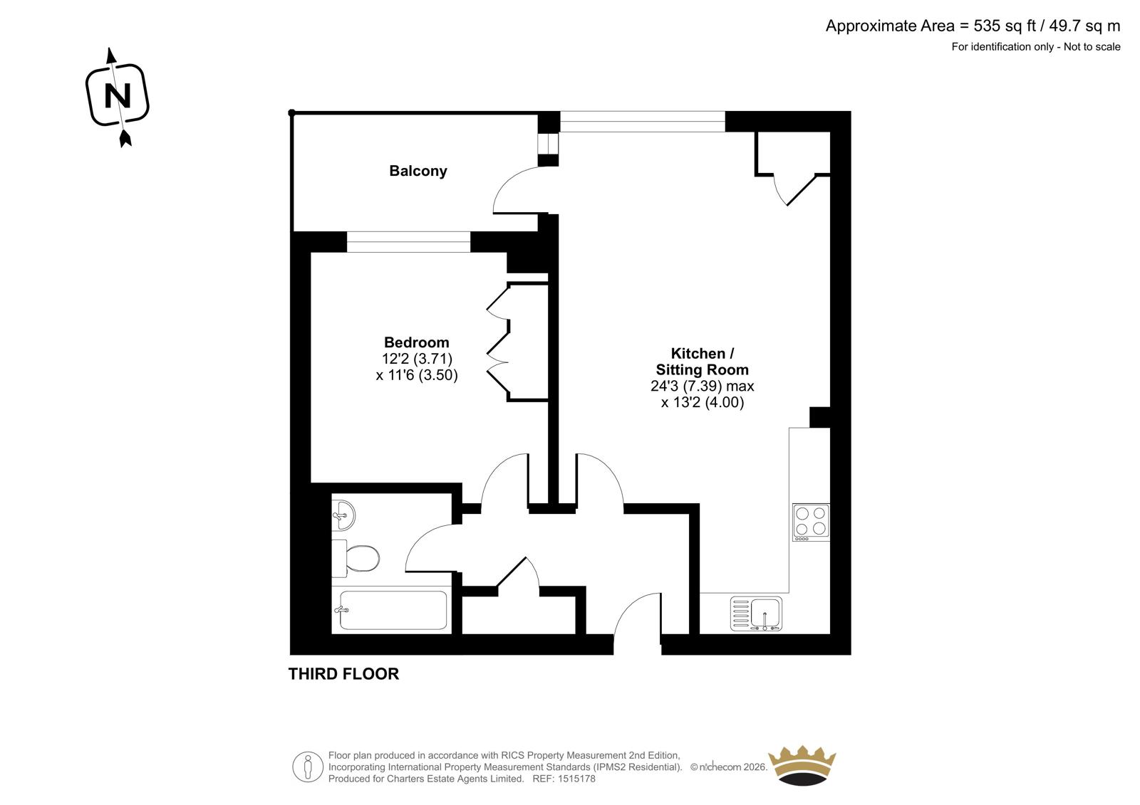 52 Causeway Place, 1A, The Causeway, Worthing floorplan