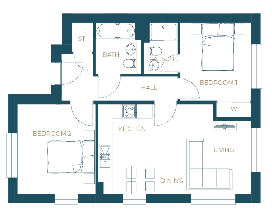Plot 118 The Aberdour, Forthview, Ferrymuir Gait,, South Queensferry floorplan