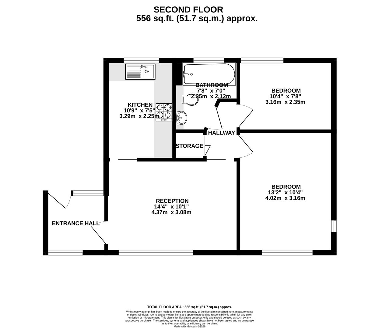 5c, Cairns Court, Cairns Road, Bristol floorplan