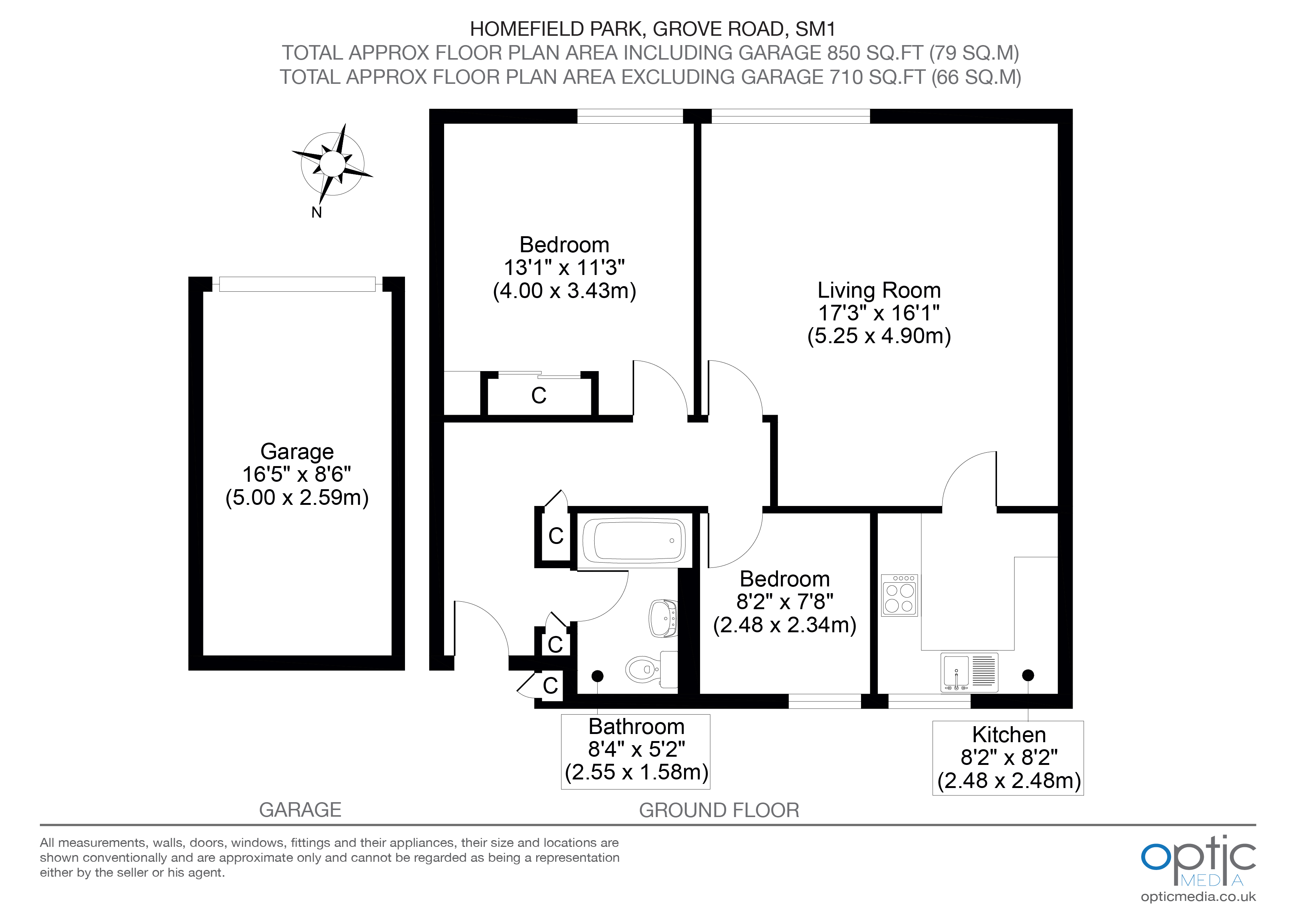 141 Homefield Park, Grove Road, Sutton floorplan