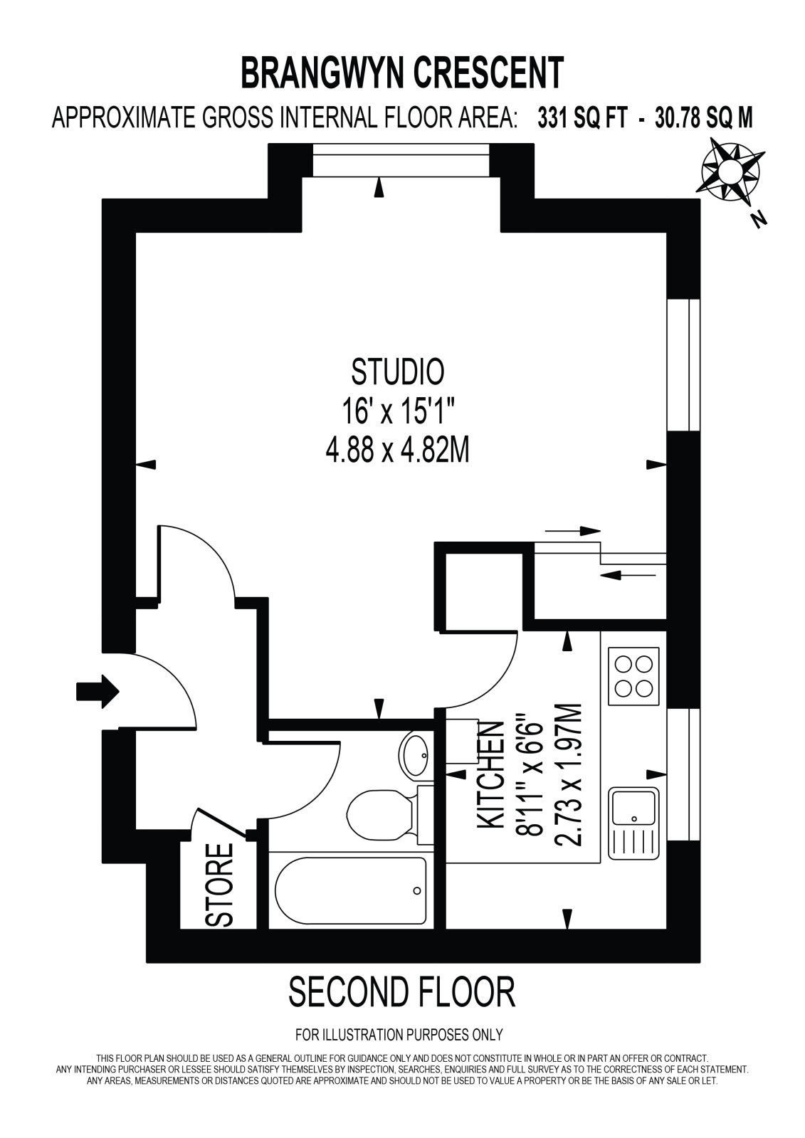 244, Brangwyn Crescent, London floorplan