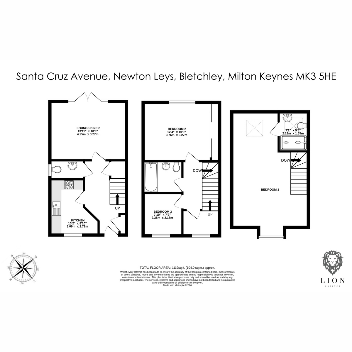 27, Santa Cruz Avenue, Milton Keynes floorplan