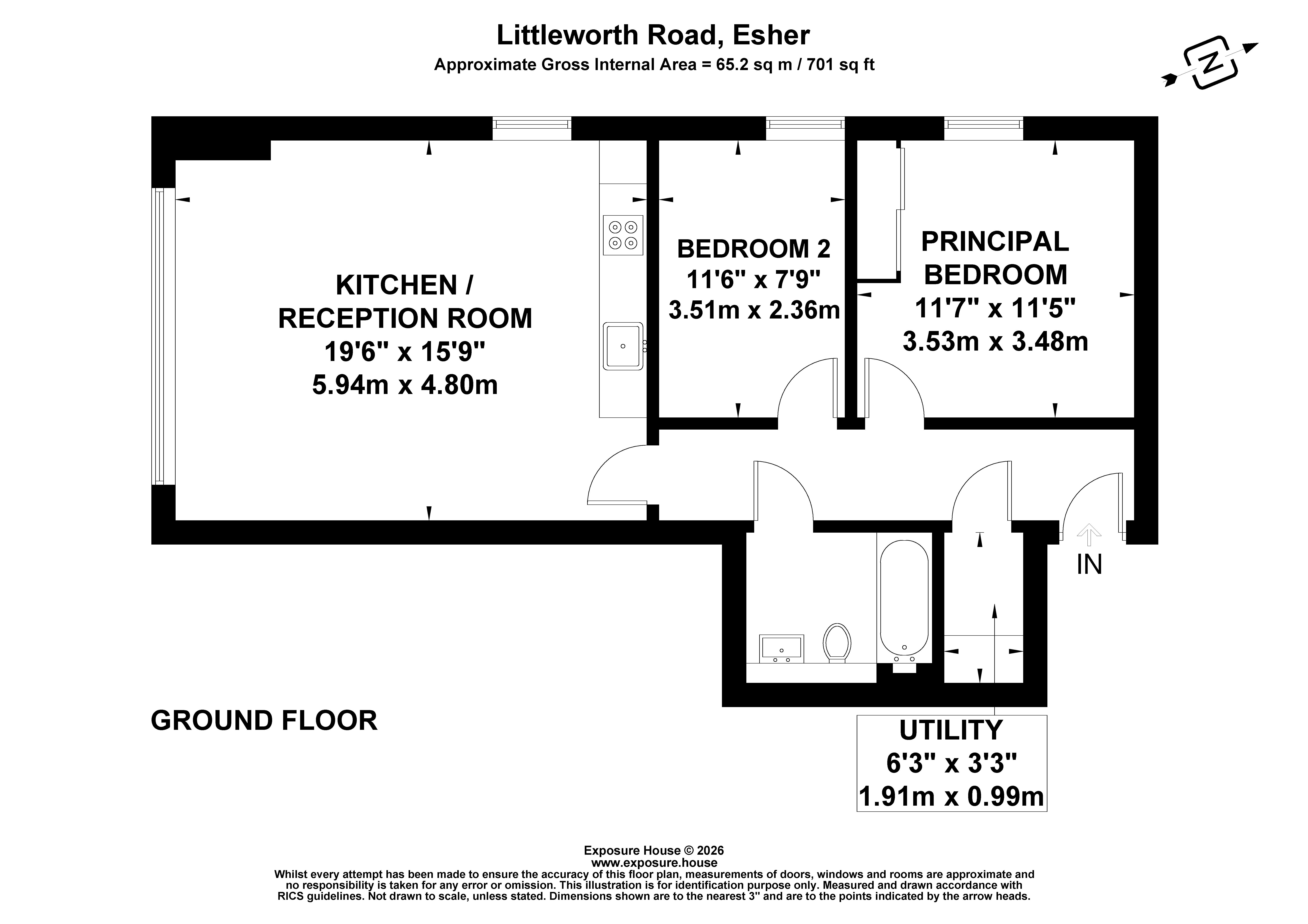 Flat 19, 4, Littleworth Road, Surrey floorplan