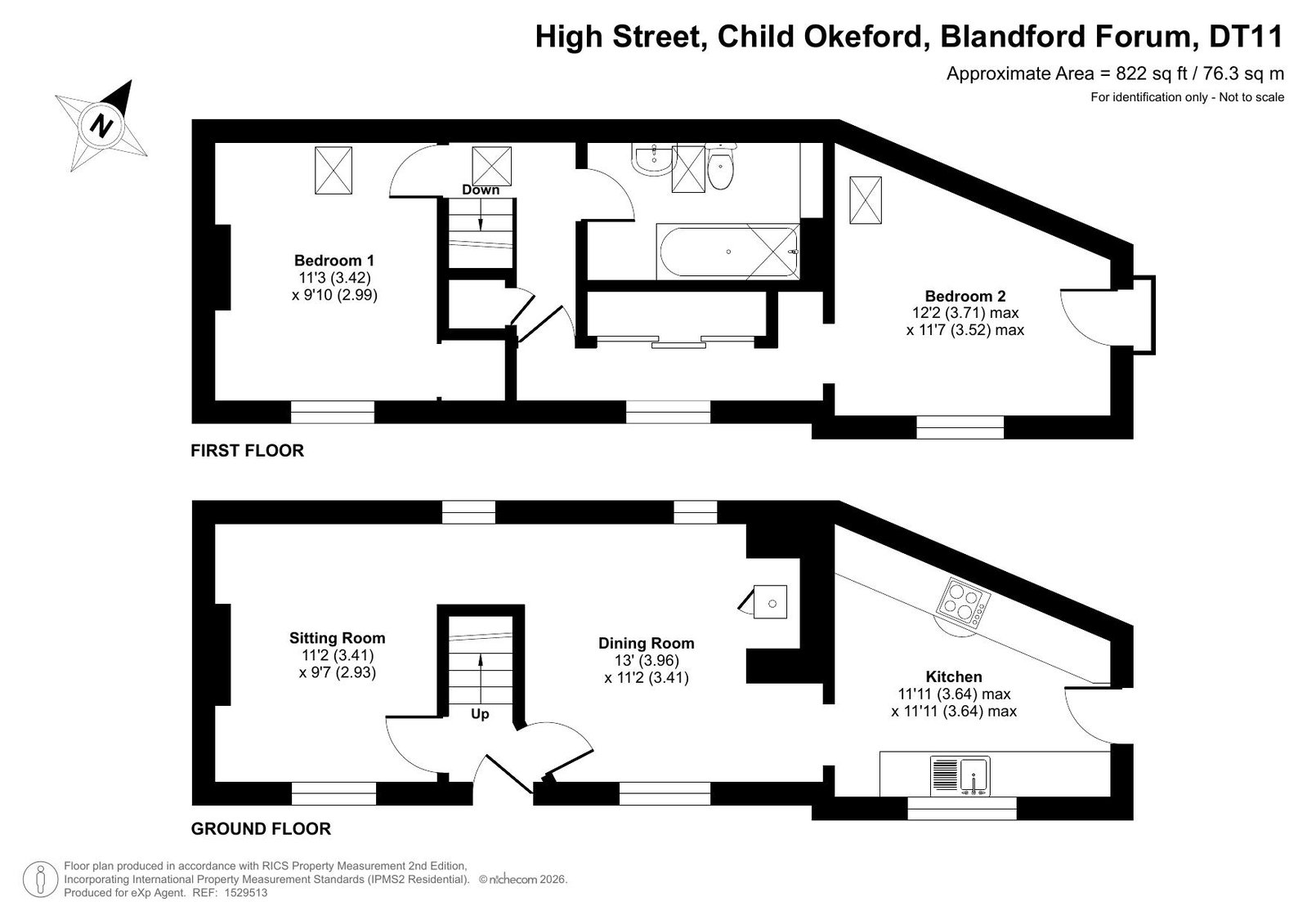 Old Post Office Cottage, High Street, Blandford Forum floorplan