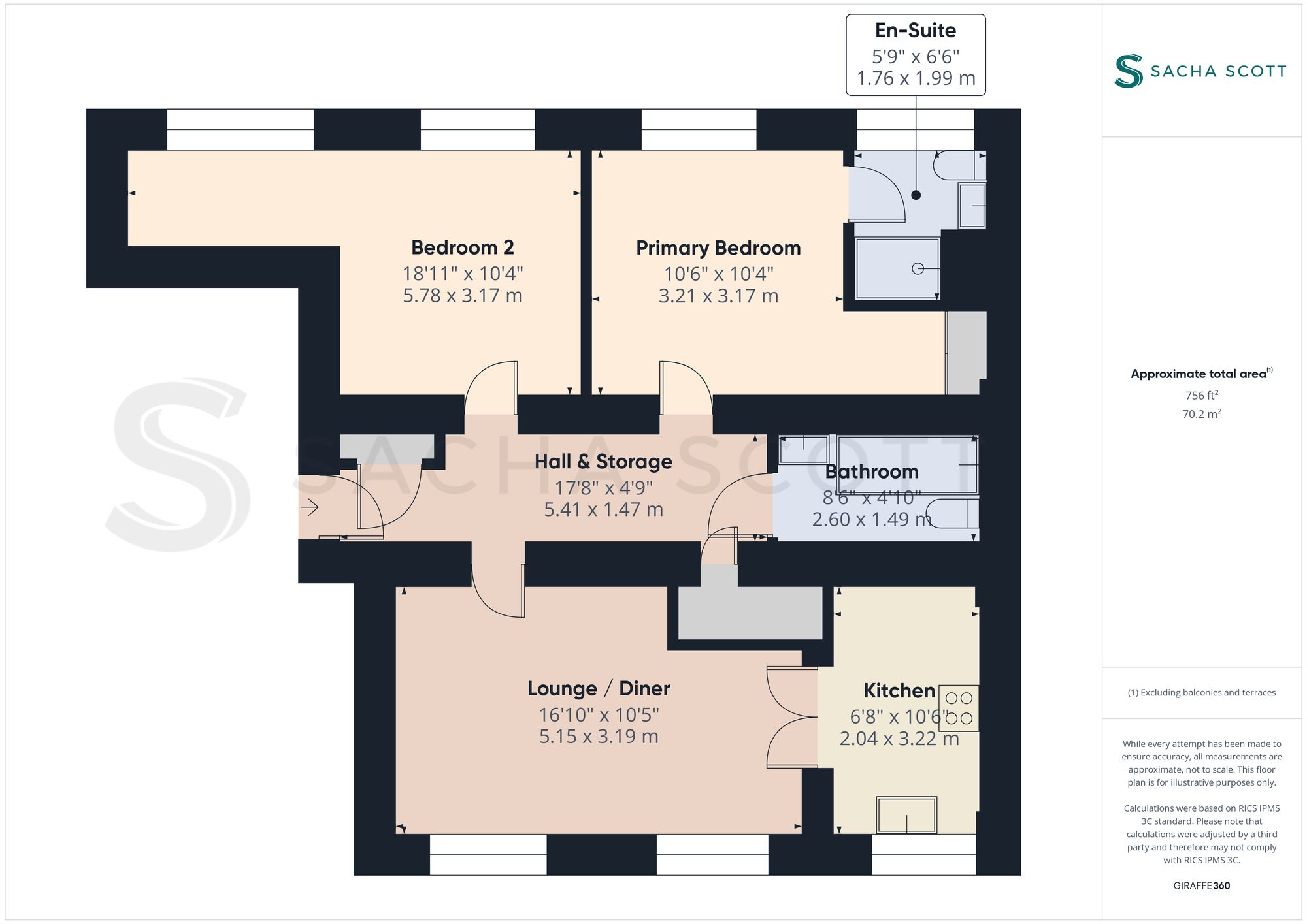 Flat 13, Elizabeth House Elizabeth Drive, Banstead floorplan