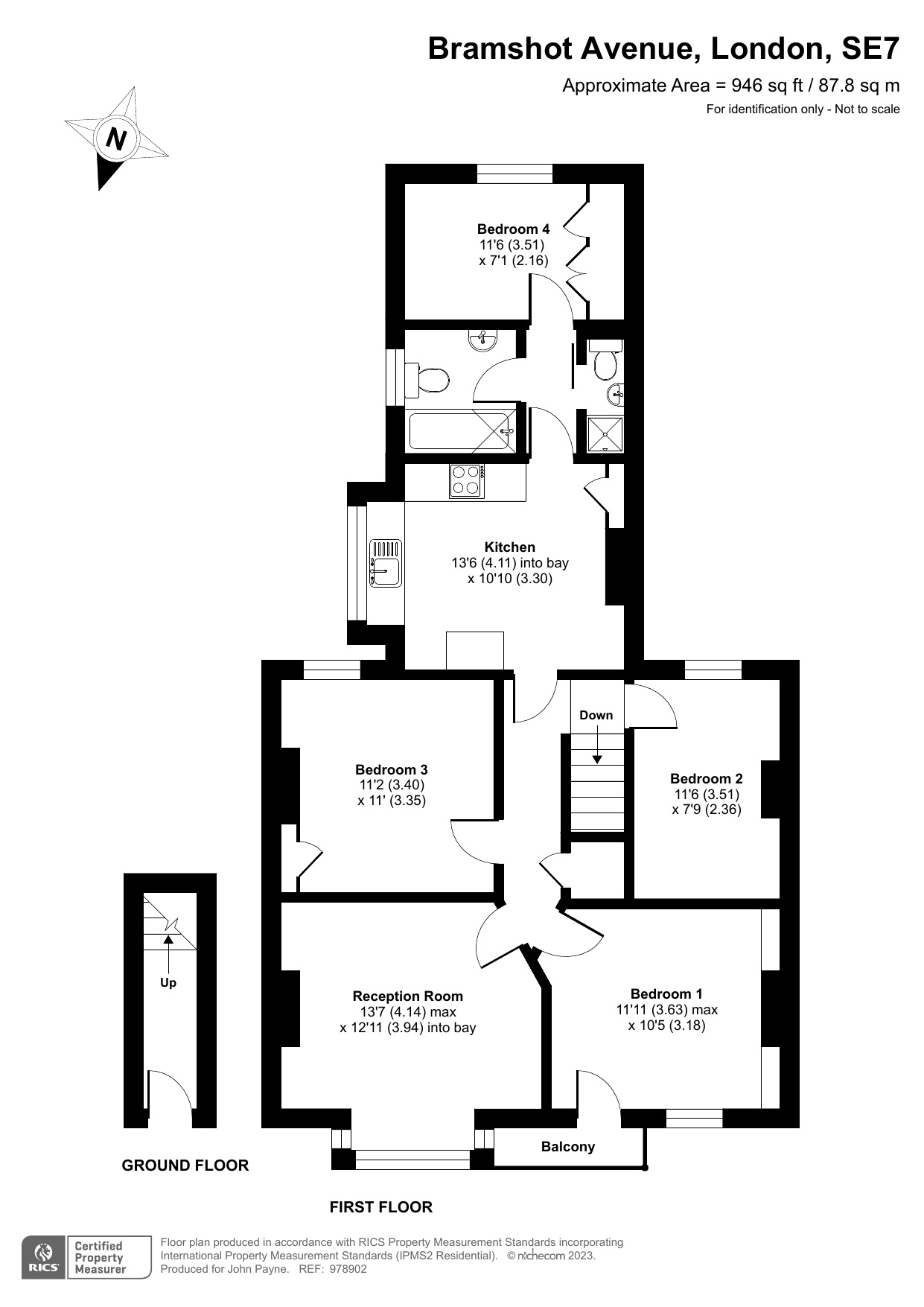 Bramshot Avenue, London SE7, 4 bedroom flat for sale 64579562