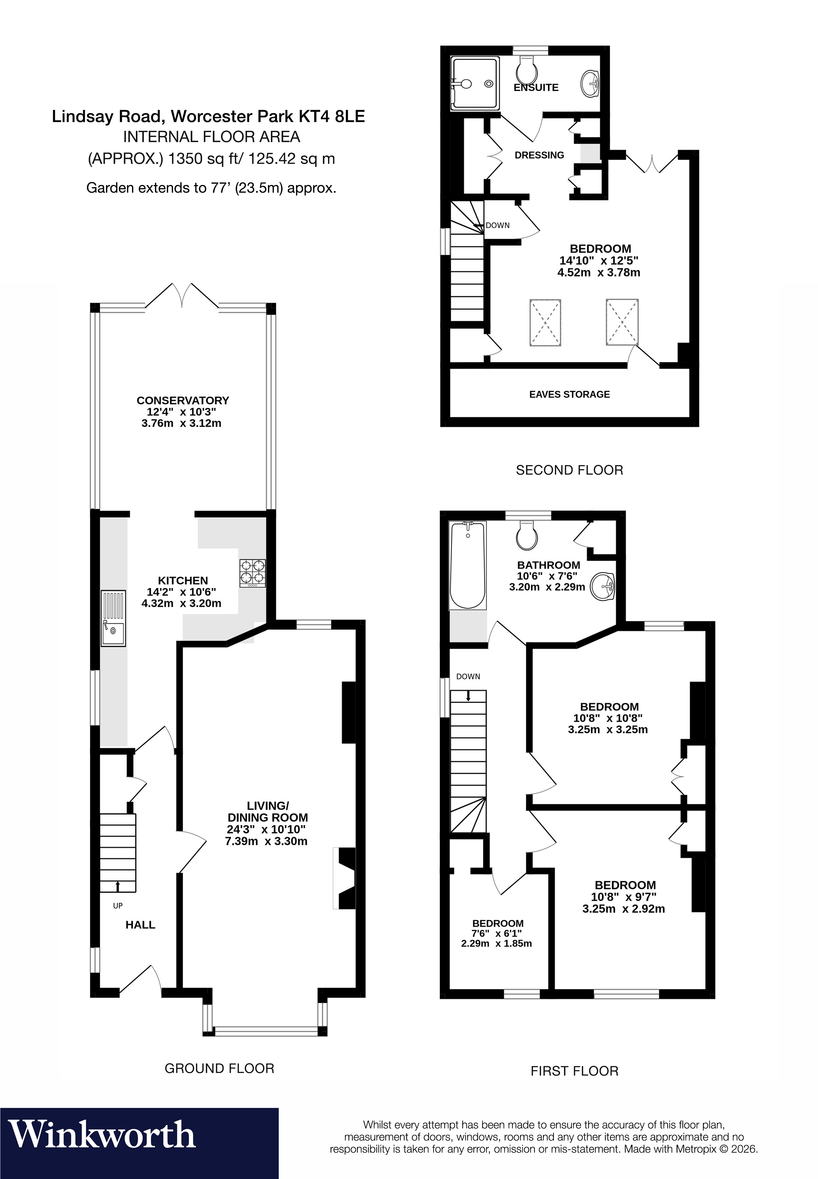 32, Lindsay Road, Worcester Park floorplan