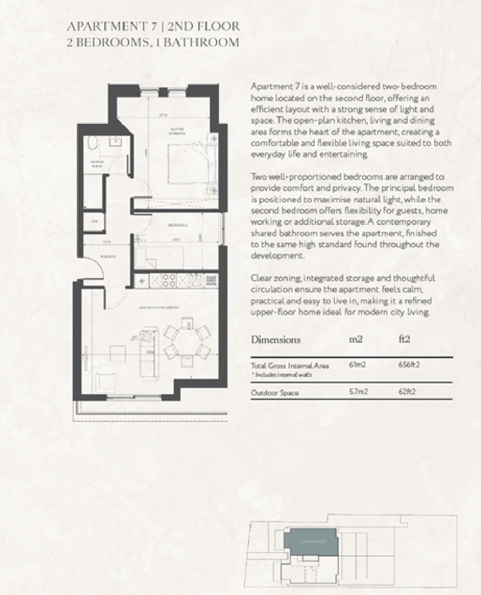 8, Second Floor, 50, Creswick Road, London floorplan