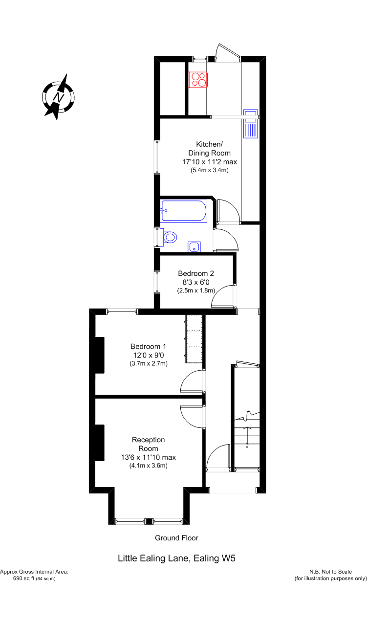 2 Bedrooms Maisonette to rent in Little Ealing Lane, Ealing, London W5