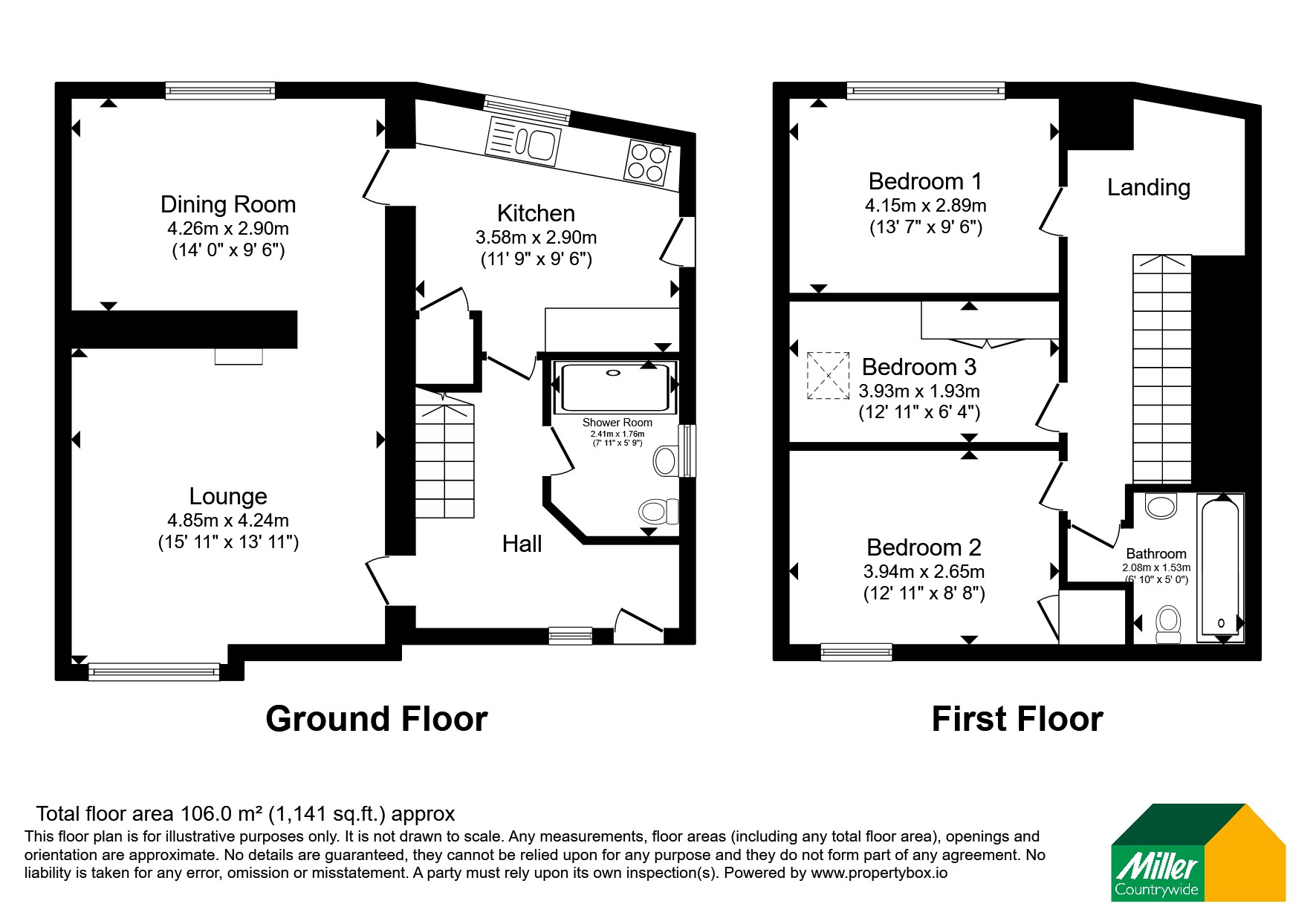 Twin Trea,, Trewint, Cornwall floorplan